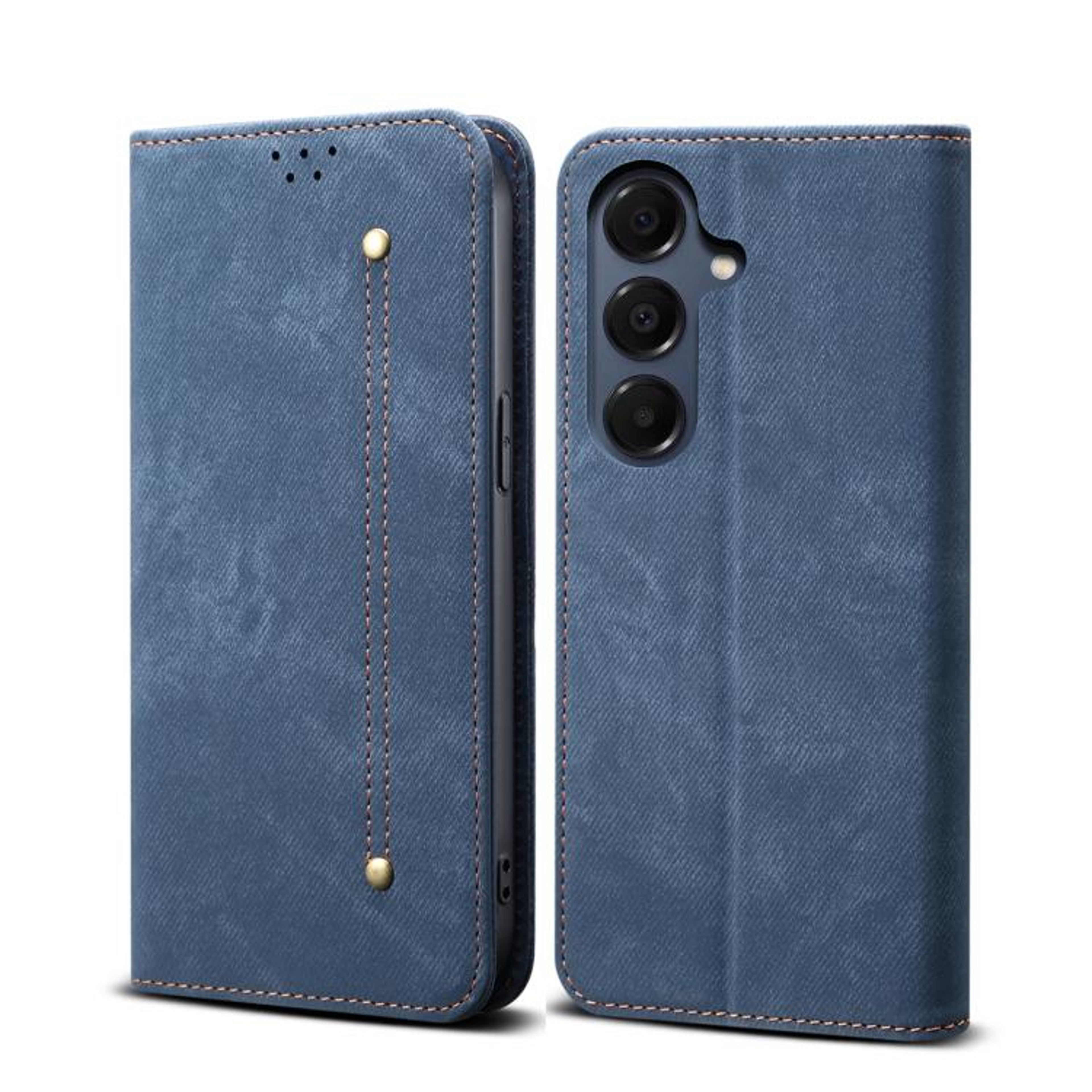 Samsung Galaxy A17 5G Case Denim Texture Wallet Case With Card Holder And Flip Stand 7