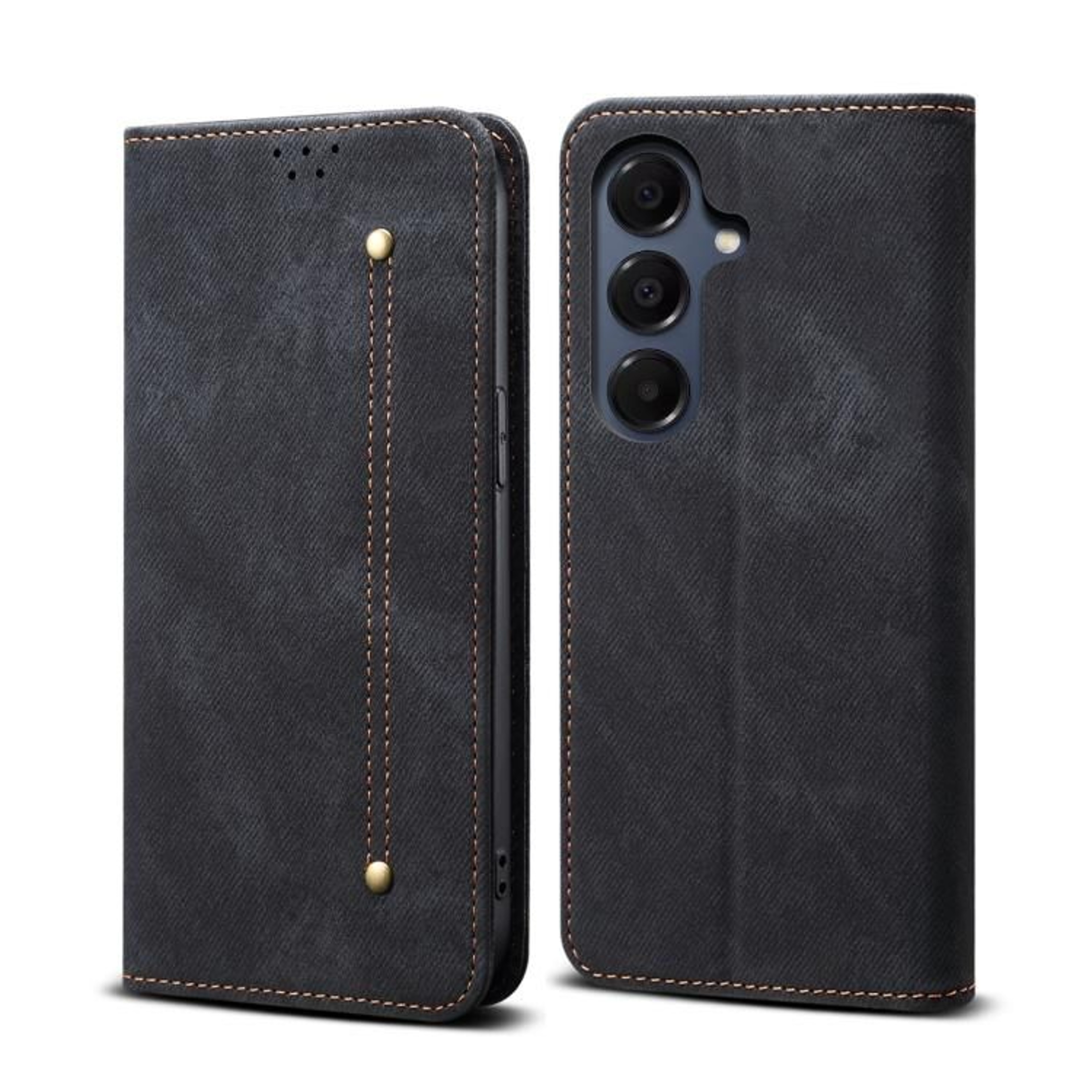 Samsung Galaxy A17 5G Case Denim Texture Wallet Case With Card Holder And Flip Stand 8