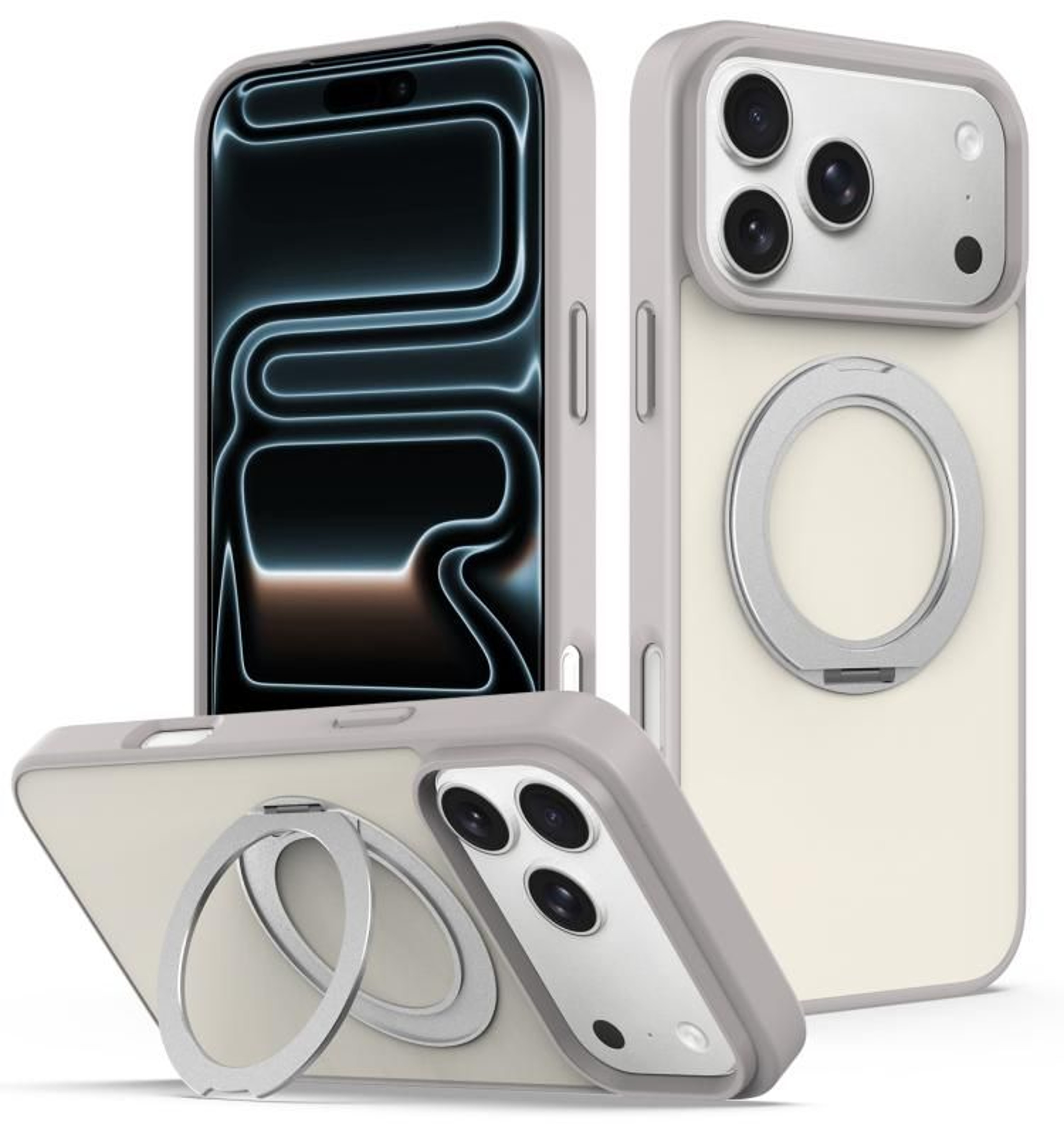 For IPhone 18 Pro Magnetic Case With 360 Rotating Kickstand And SoftTouch Protection 10