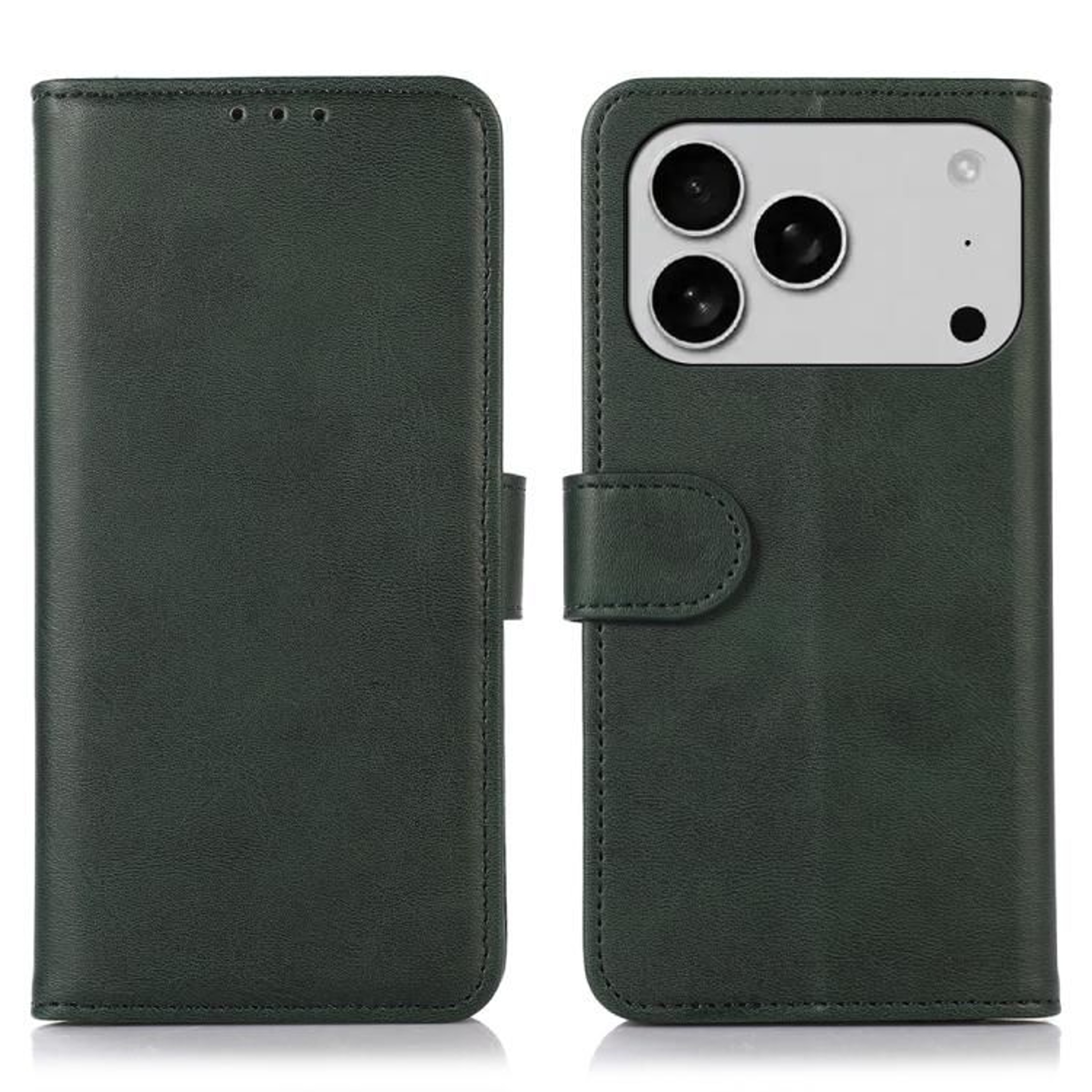 IPhone 18 Pro Case Cow Texture PU Leather Wallet Case With Card Holder And Stand 9