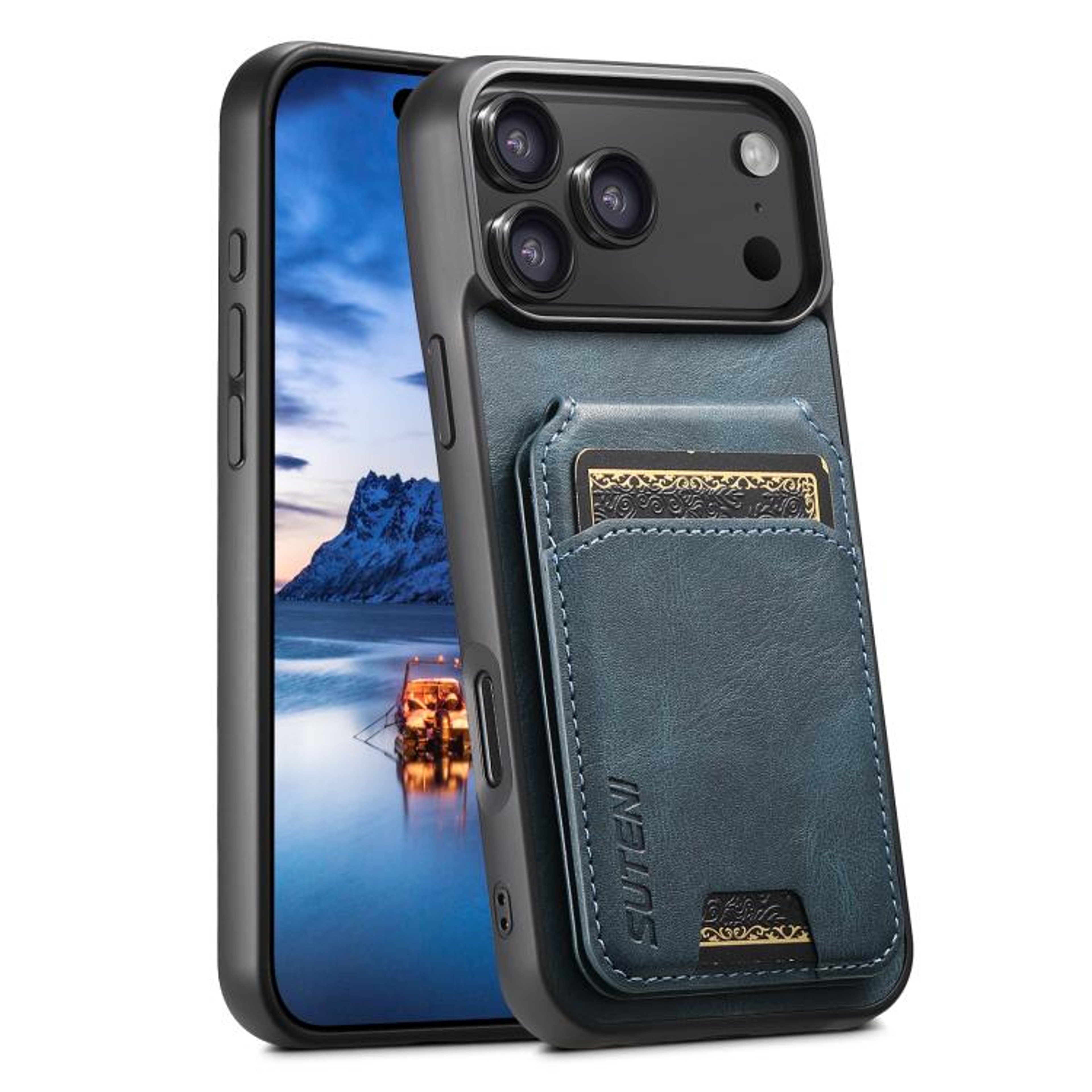 Suteni H02 IPhone 18 Pro Max Wallet Case With Card Holder And Stand 6
