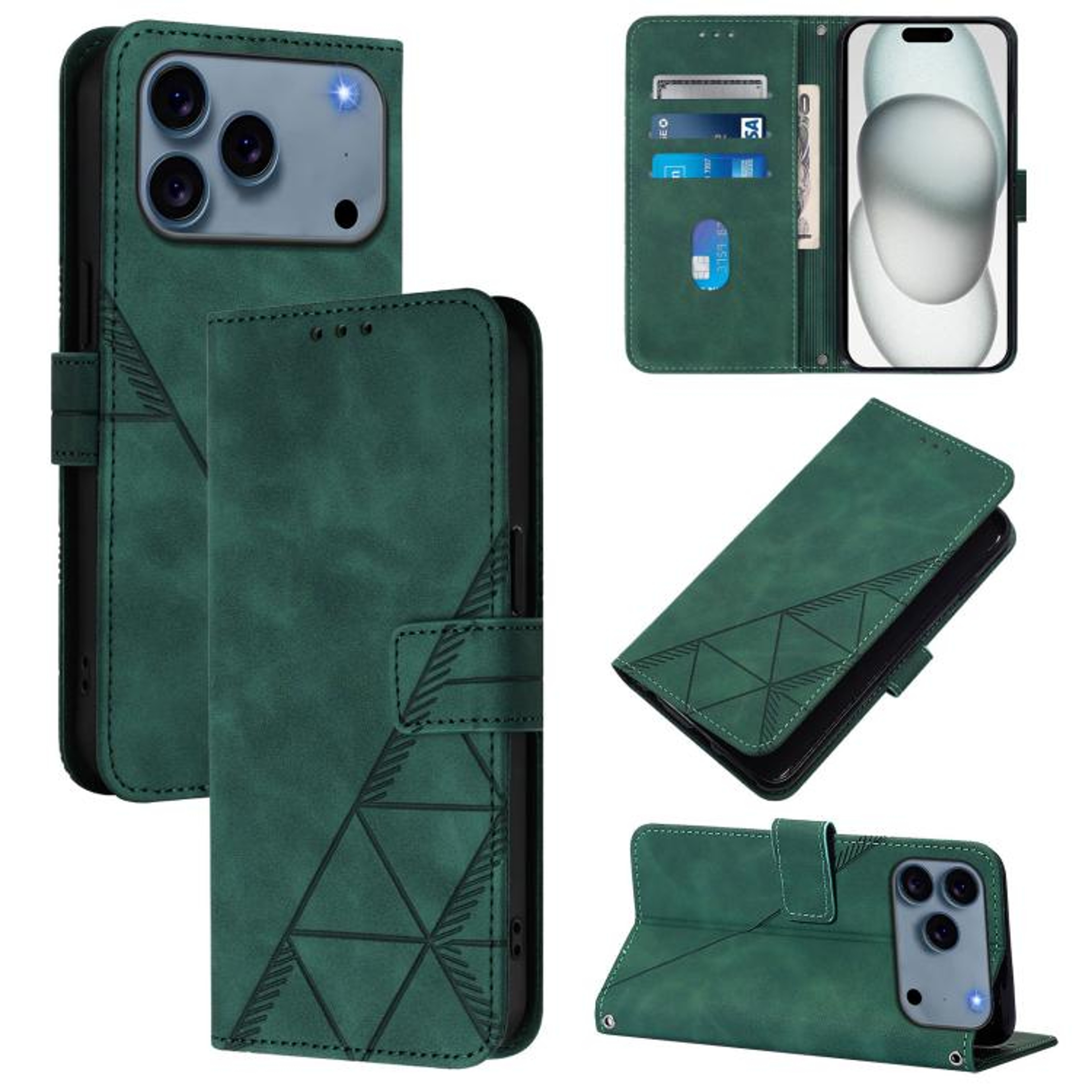 IPhone 18 Pro Max Wallet Case With Crossbody Strap Card Holder And Stand 14