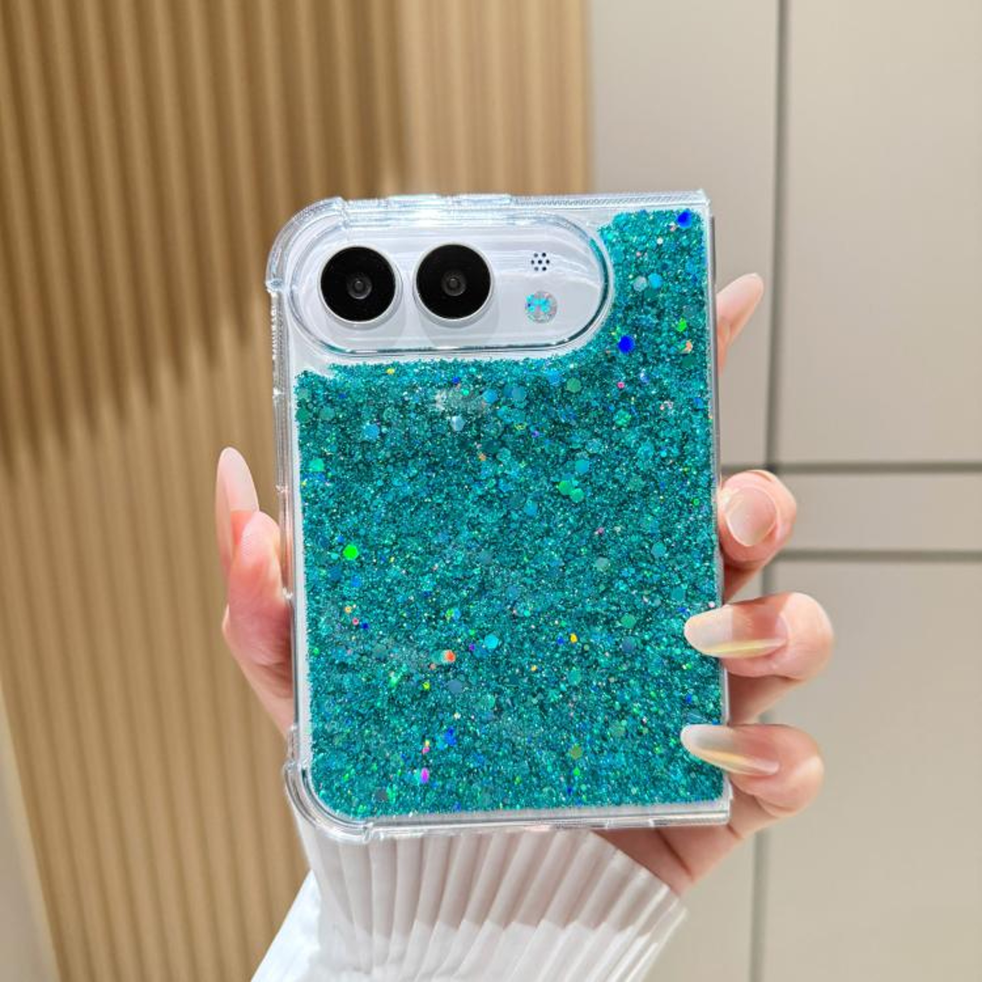Glitter Sequin Epoxy TPU IPhone Case With FullCover Protection 7