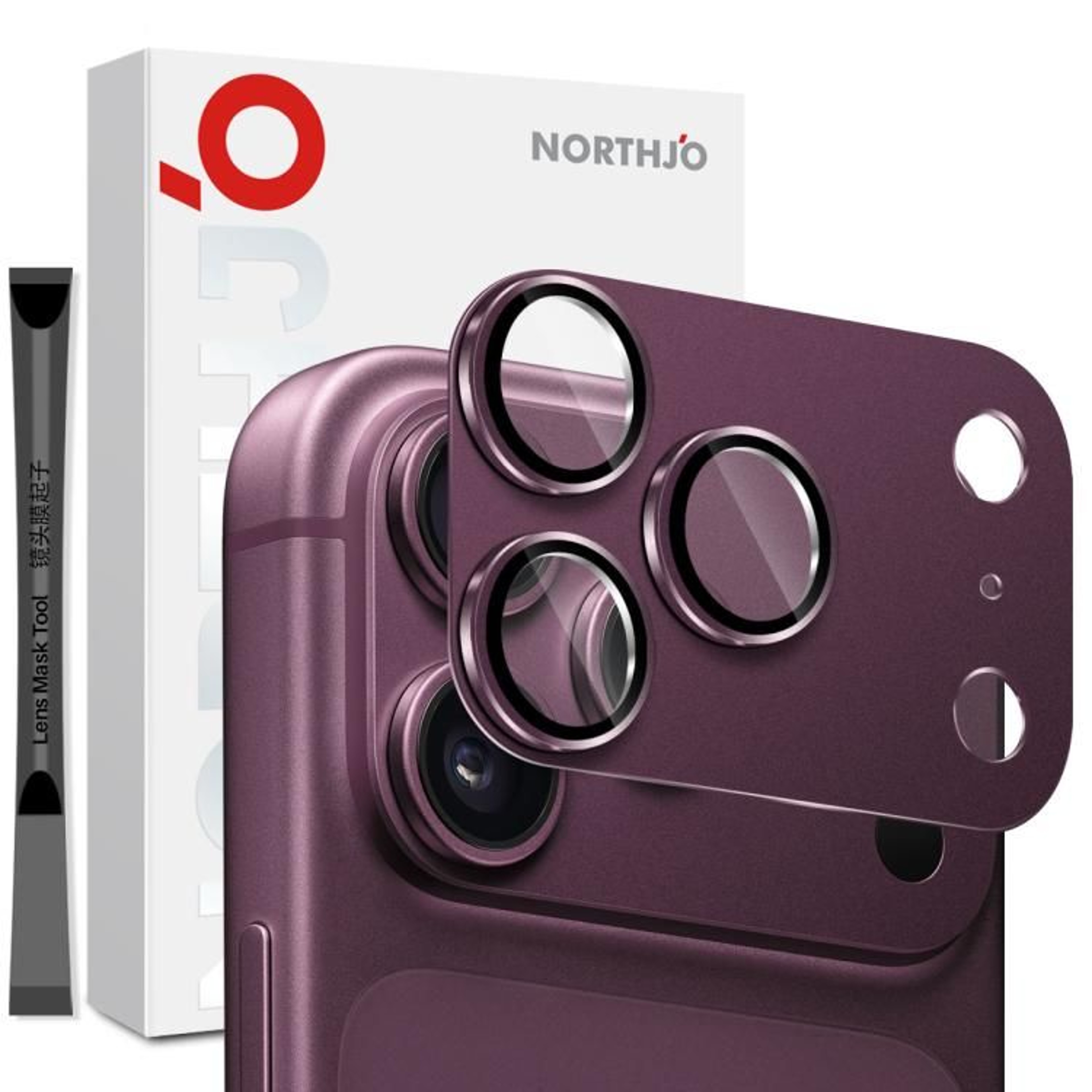 IPhone 18 Pro Camera Lens Protector Matte Metal Frame With Tempered Glass 6