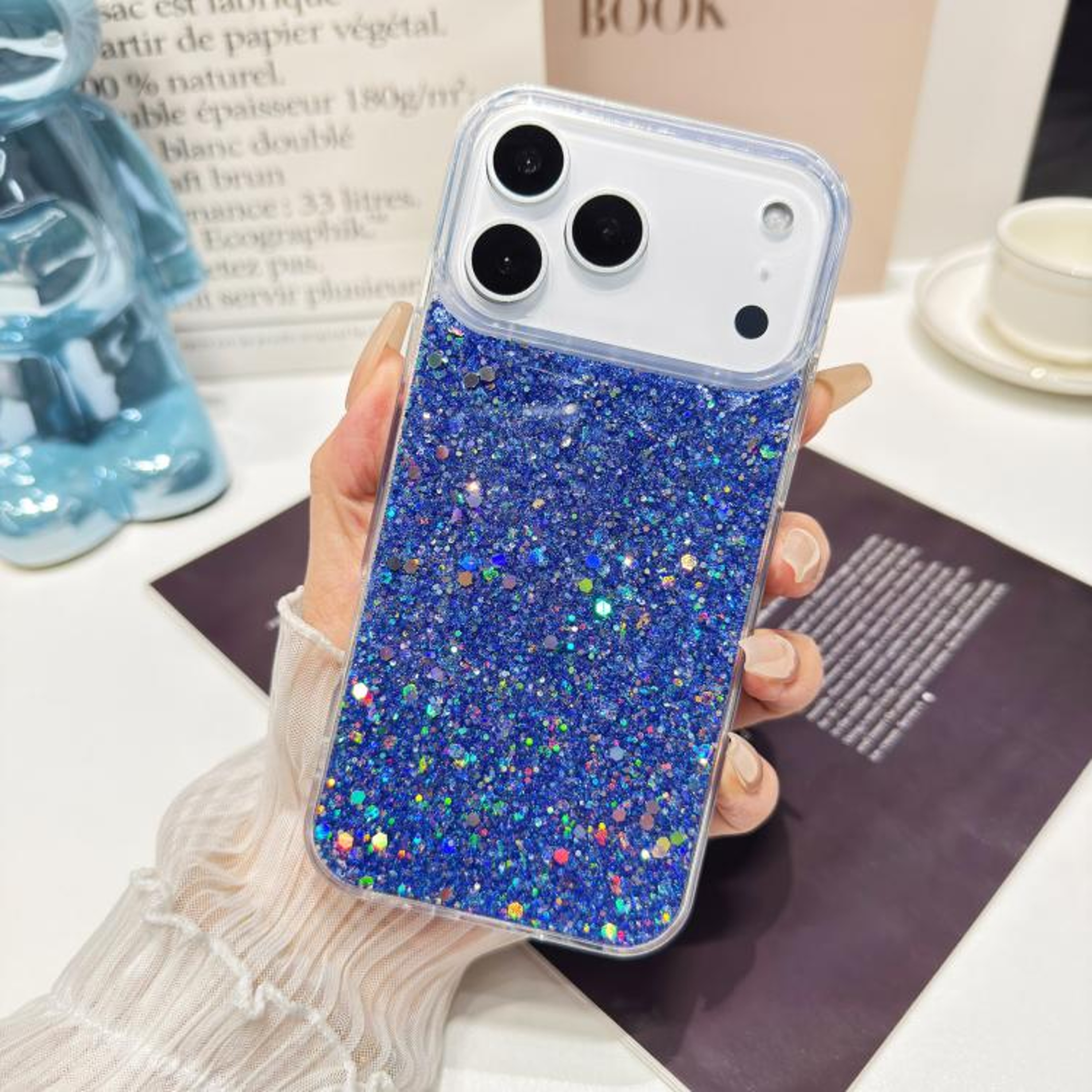 IPhone 18 Pro Glitter Sequin Epoxy TPU Phone Case 7