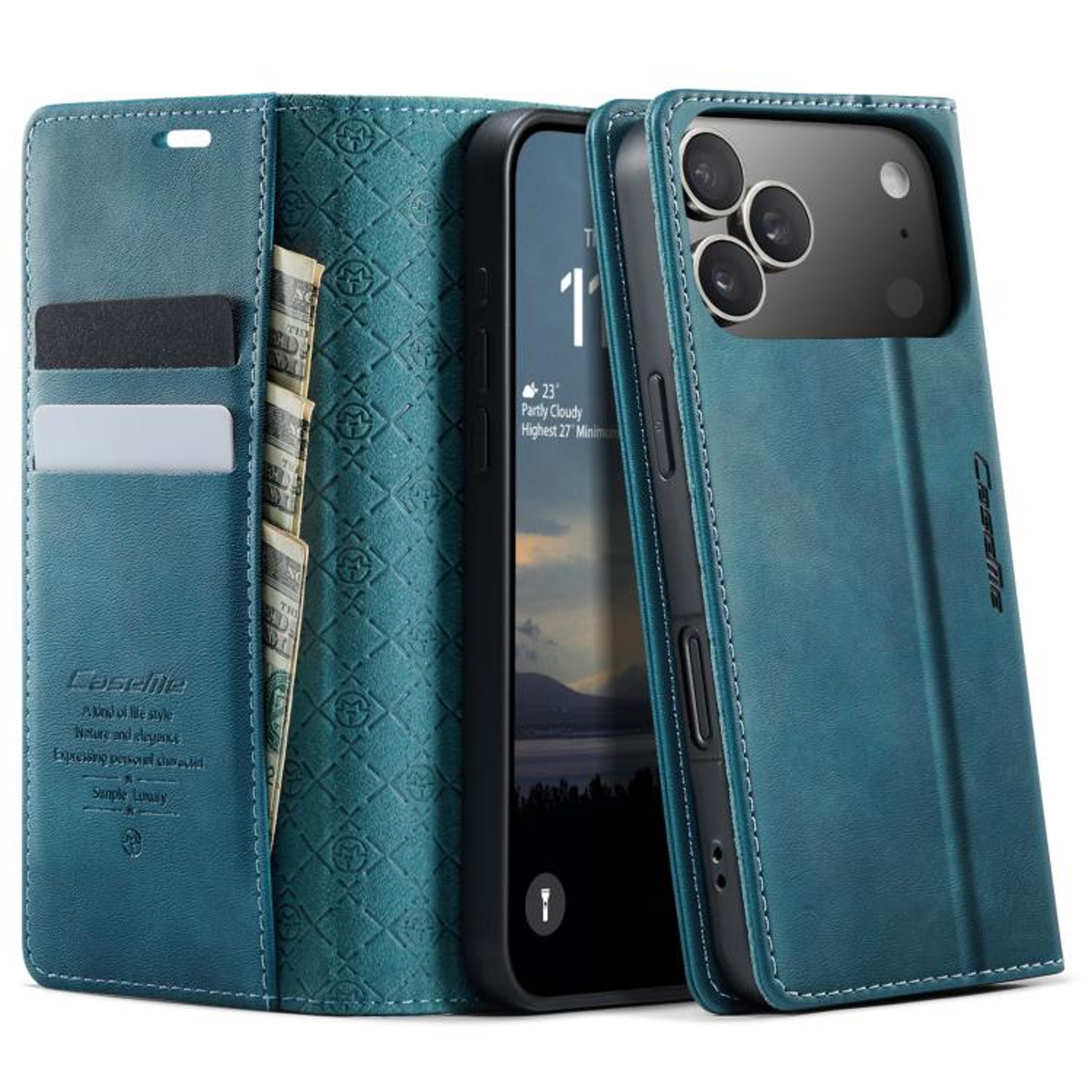 IPhone 18 Pro Max RFID Blocking Wallet Case With Kickstand 15