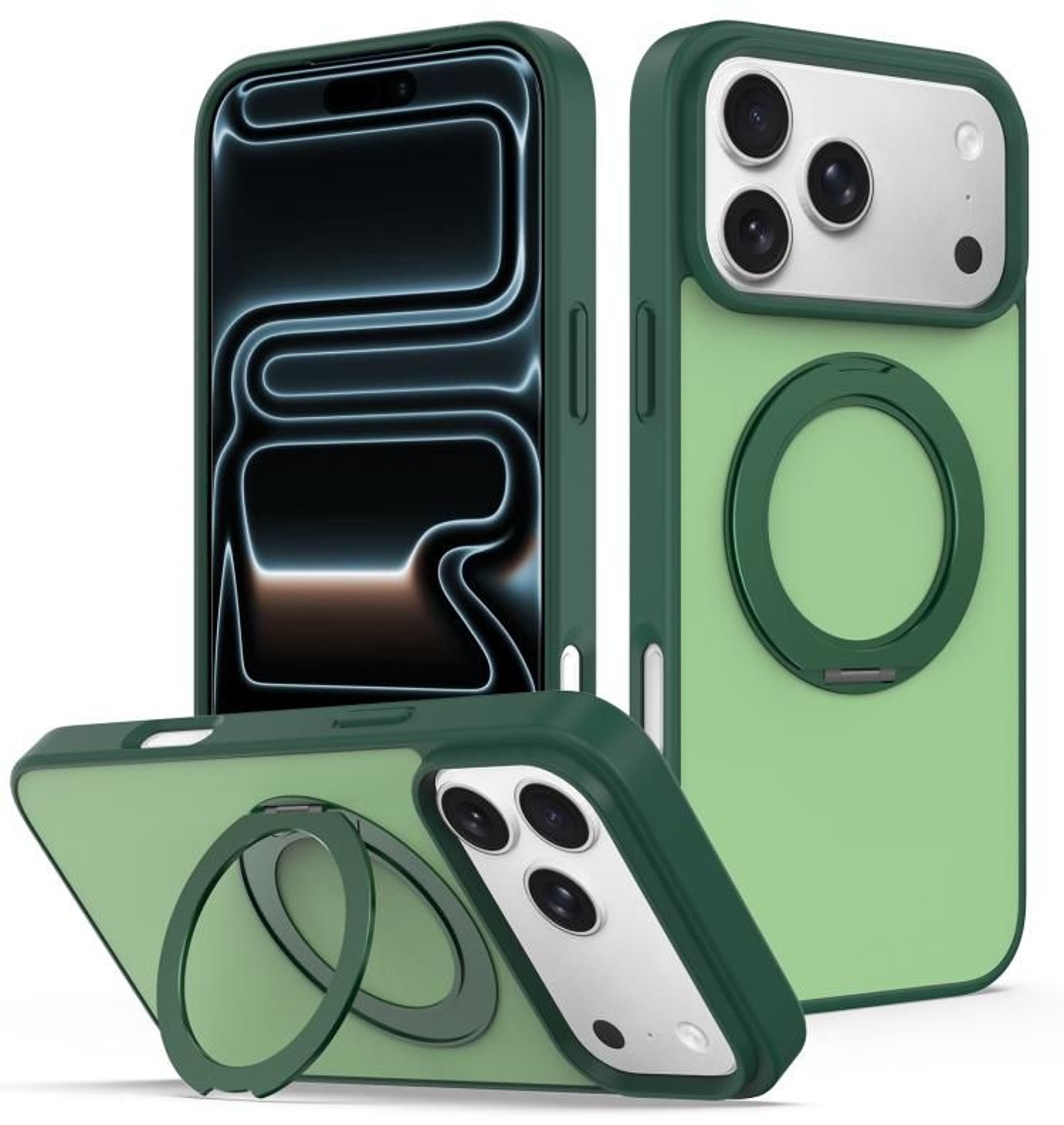 IPhone 18 Pro Magnetic Case With 360 Degree Rotating Kickstand 8