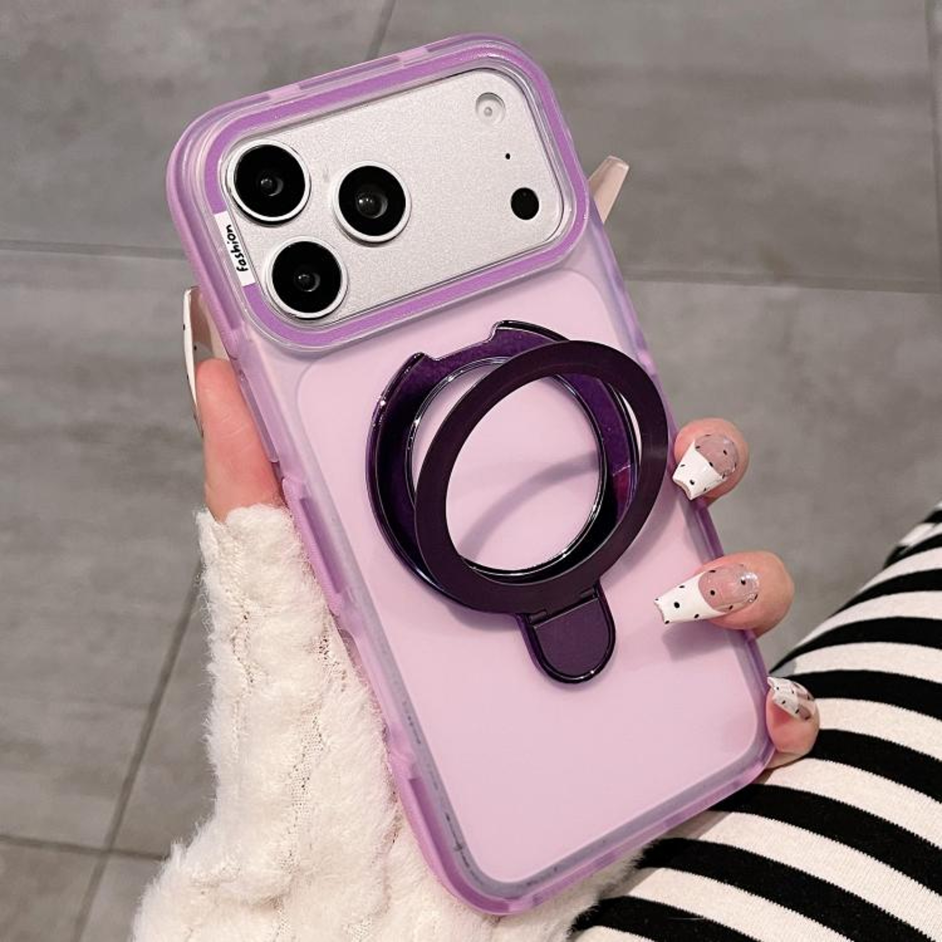 IPhone 18 Pro Translucent Matte Phone Case With Folding Stand 9
