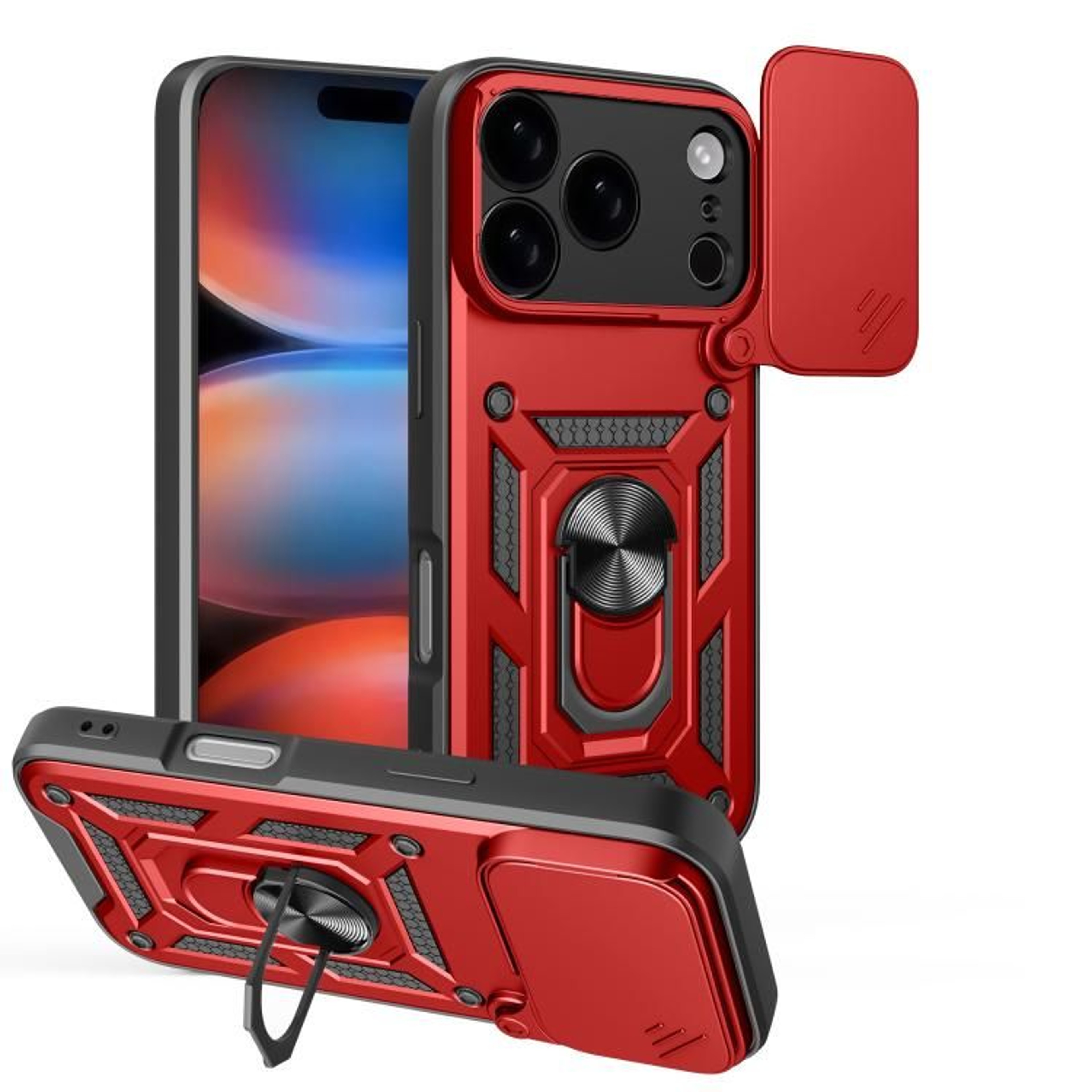 IPhone 18 Pro Max Case With Sliding Camera Cover Magnetic Ring Stand 10