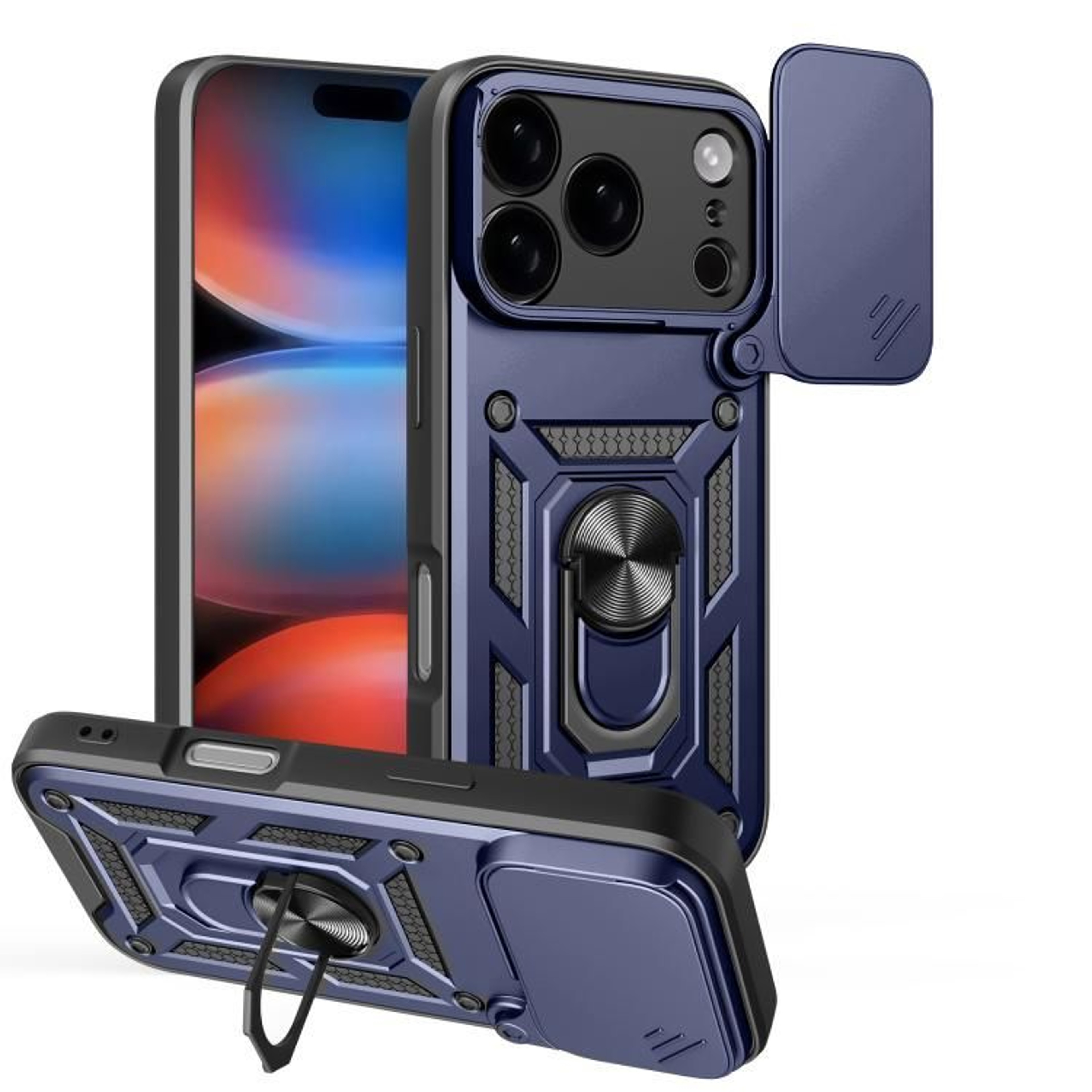 IPhone 18 Pro Max Case With Sliding Camera Cover Magnetic Ring Stand 11