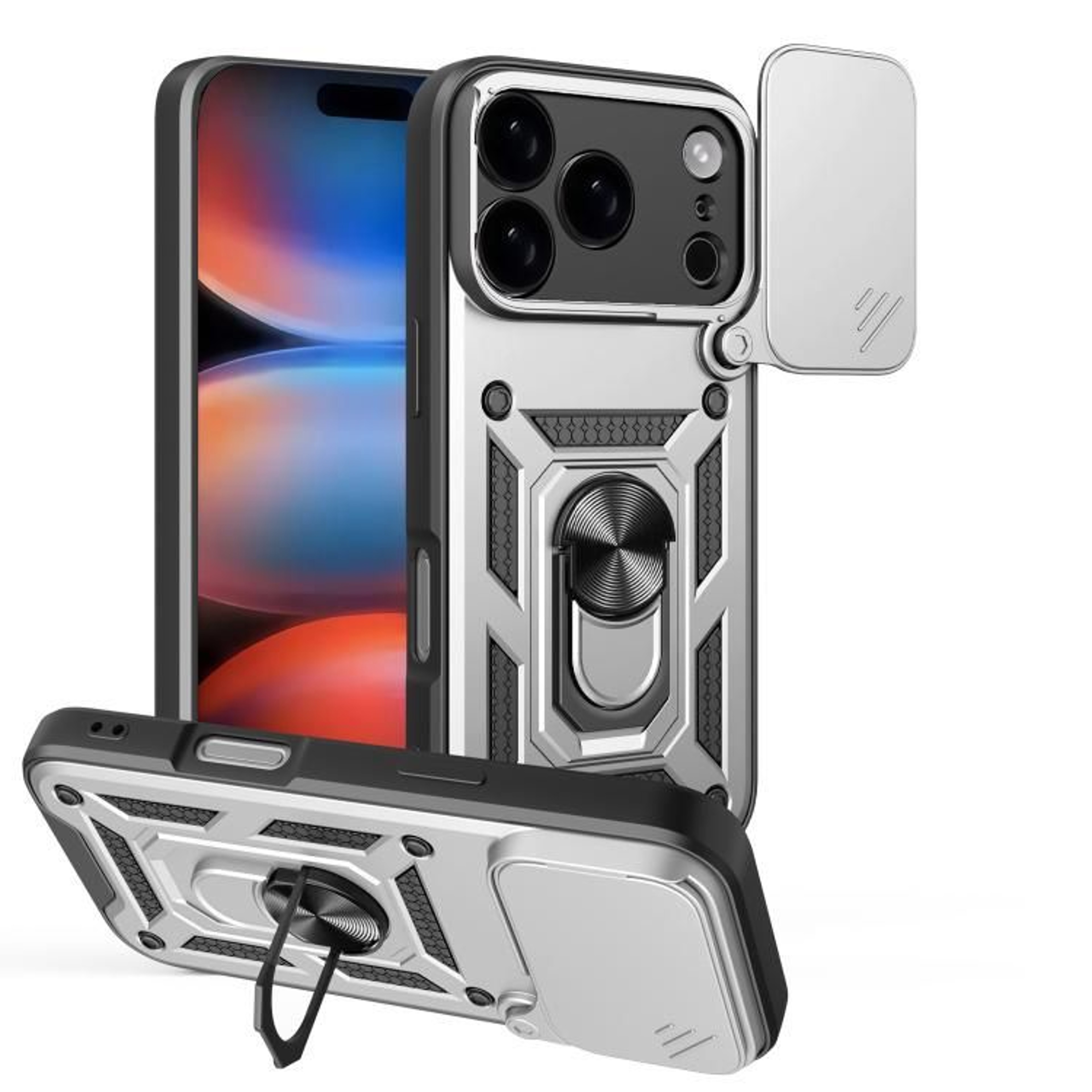 IPhone 18 Pro Max Case With Sliding Camera Cover Magnetic Ring Stand 15