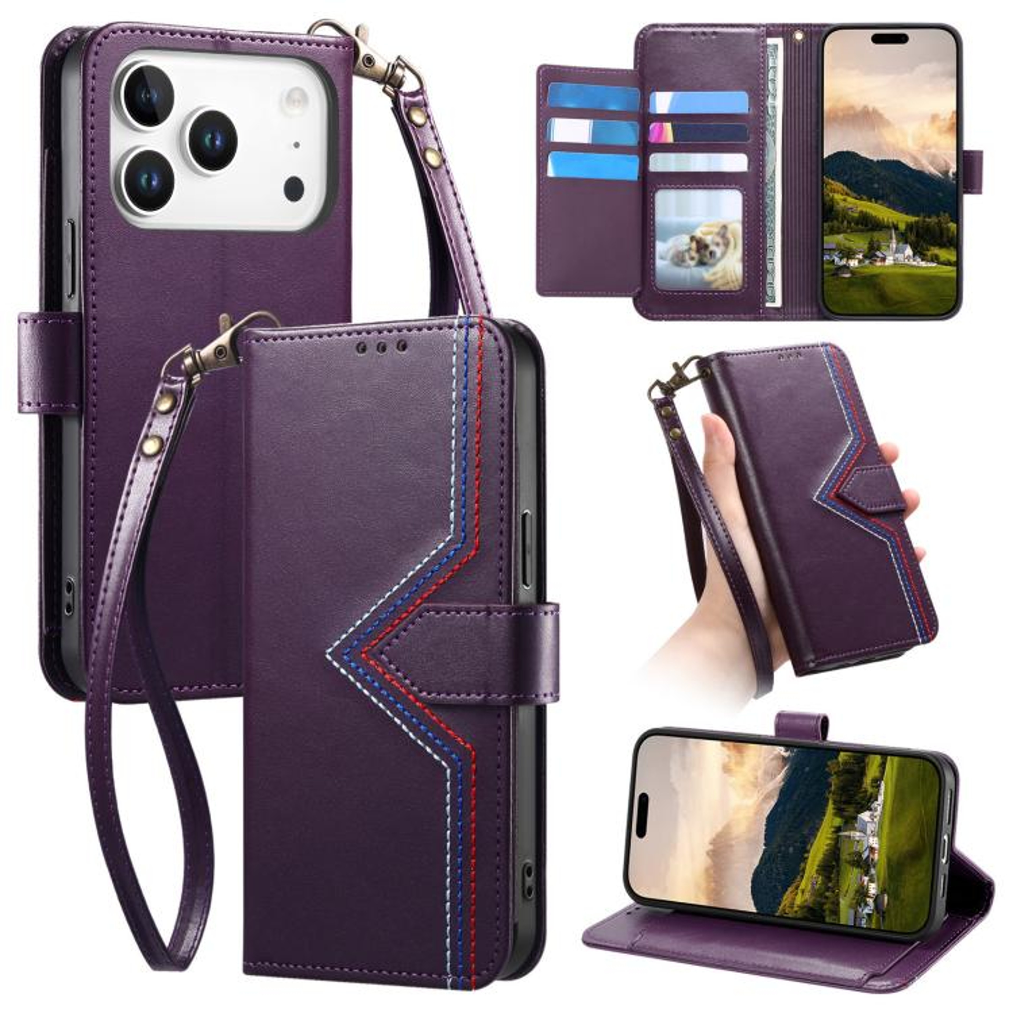 IPhone 18 Pro Wallet Case With 9 Card Slots Stand And FullWrap TPU Protection 5