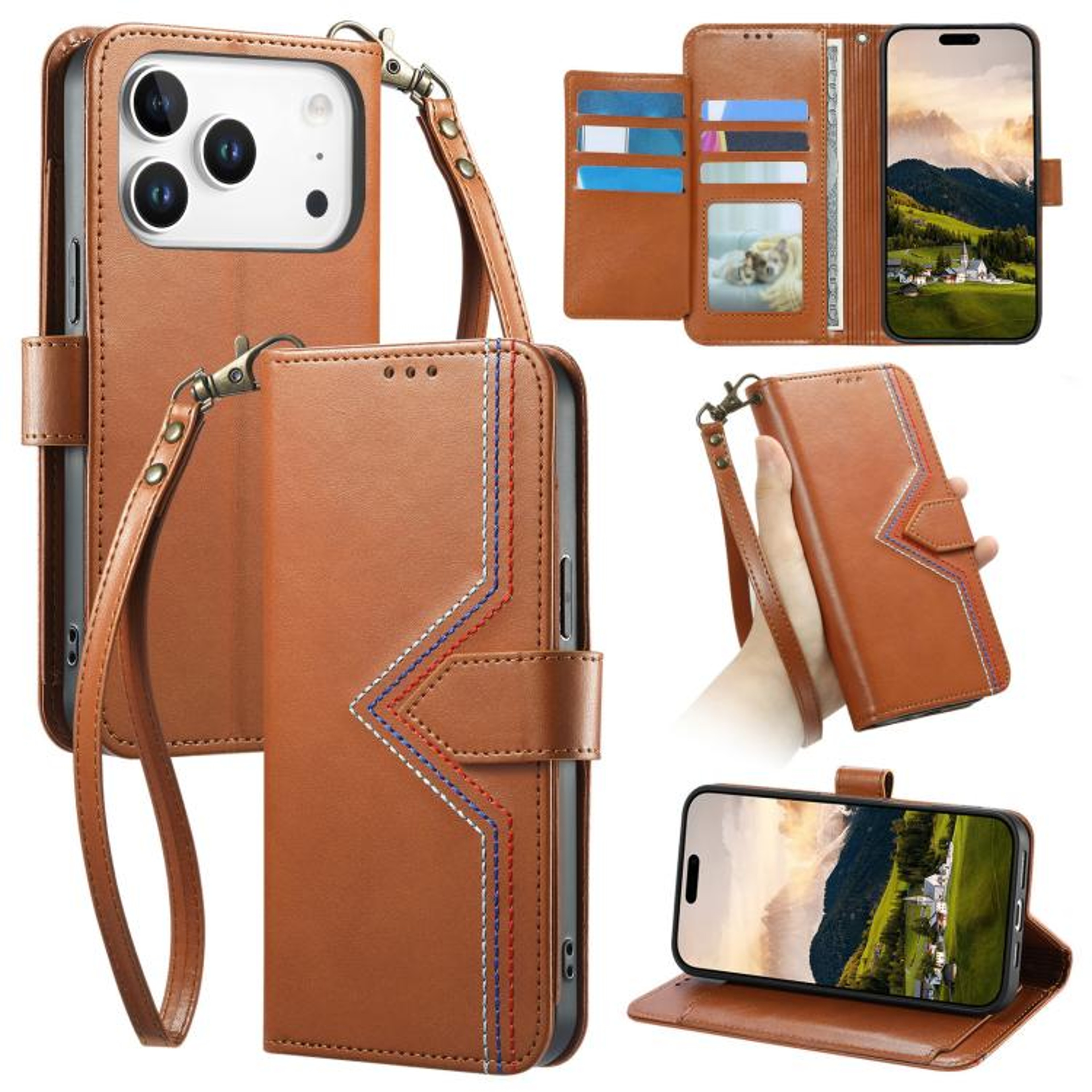 IPhone 18 Pro Wallet Case With 9 Card Slots Stand And FullWrap TPU Protection 7