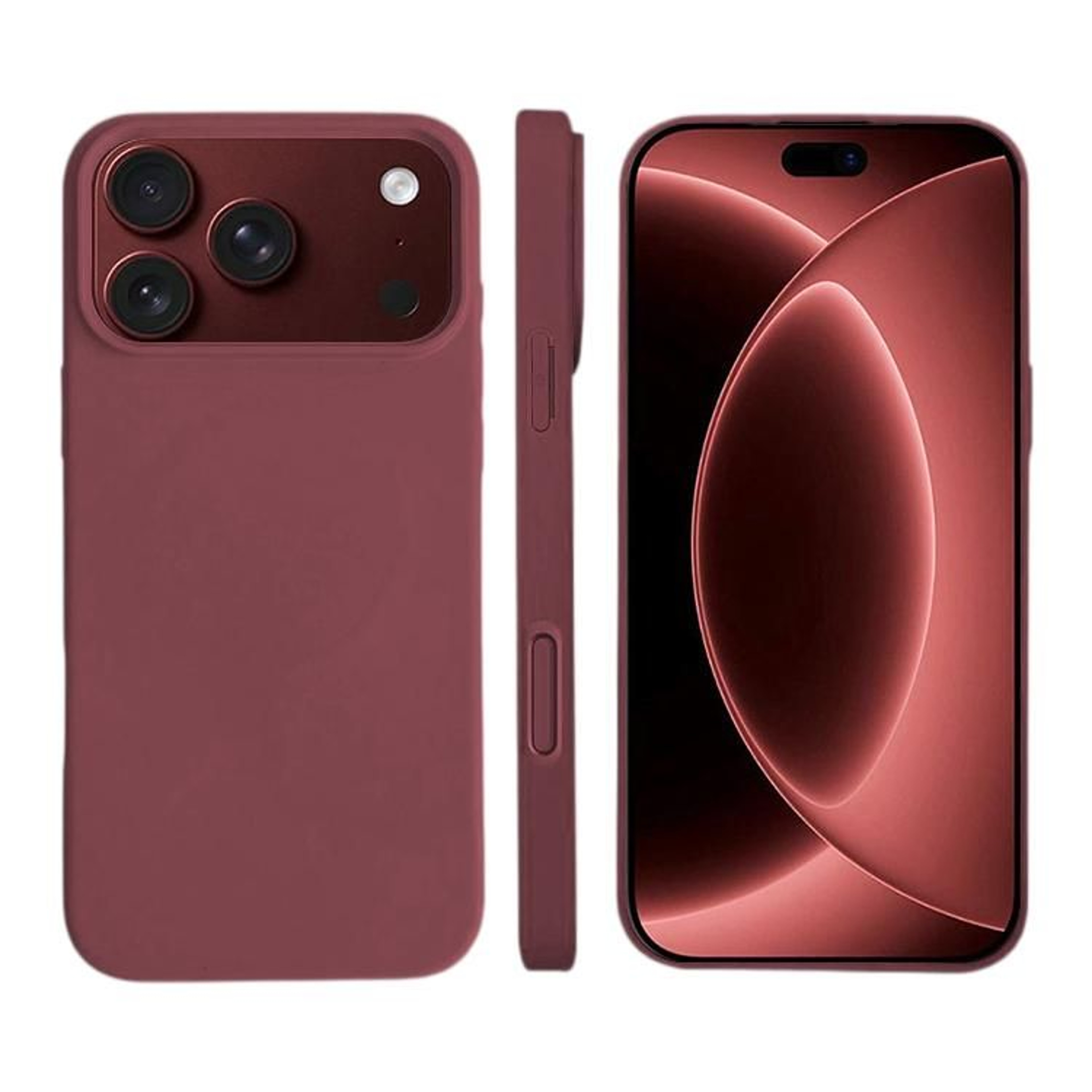 Silicone MagSafe Phone Case For IPhone 18 Pro Max With Raised Screen And Camera Edges 18