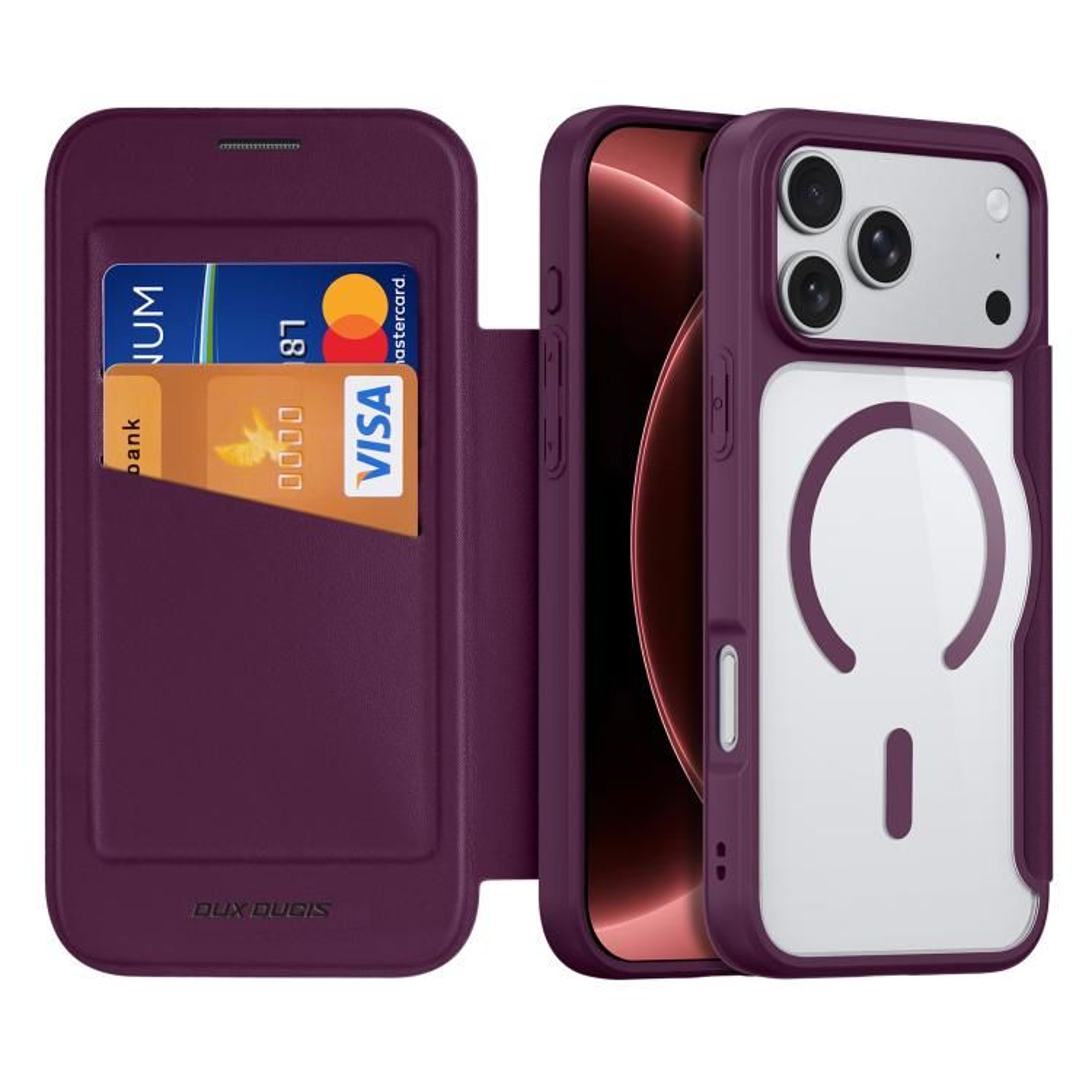 IPhone 18 Pro Max MagSafe PC TPU Leather Full Coverage Case 10