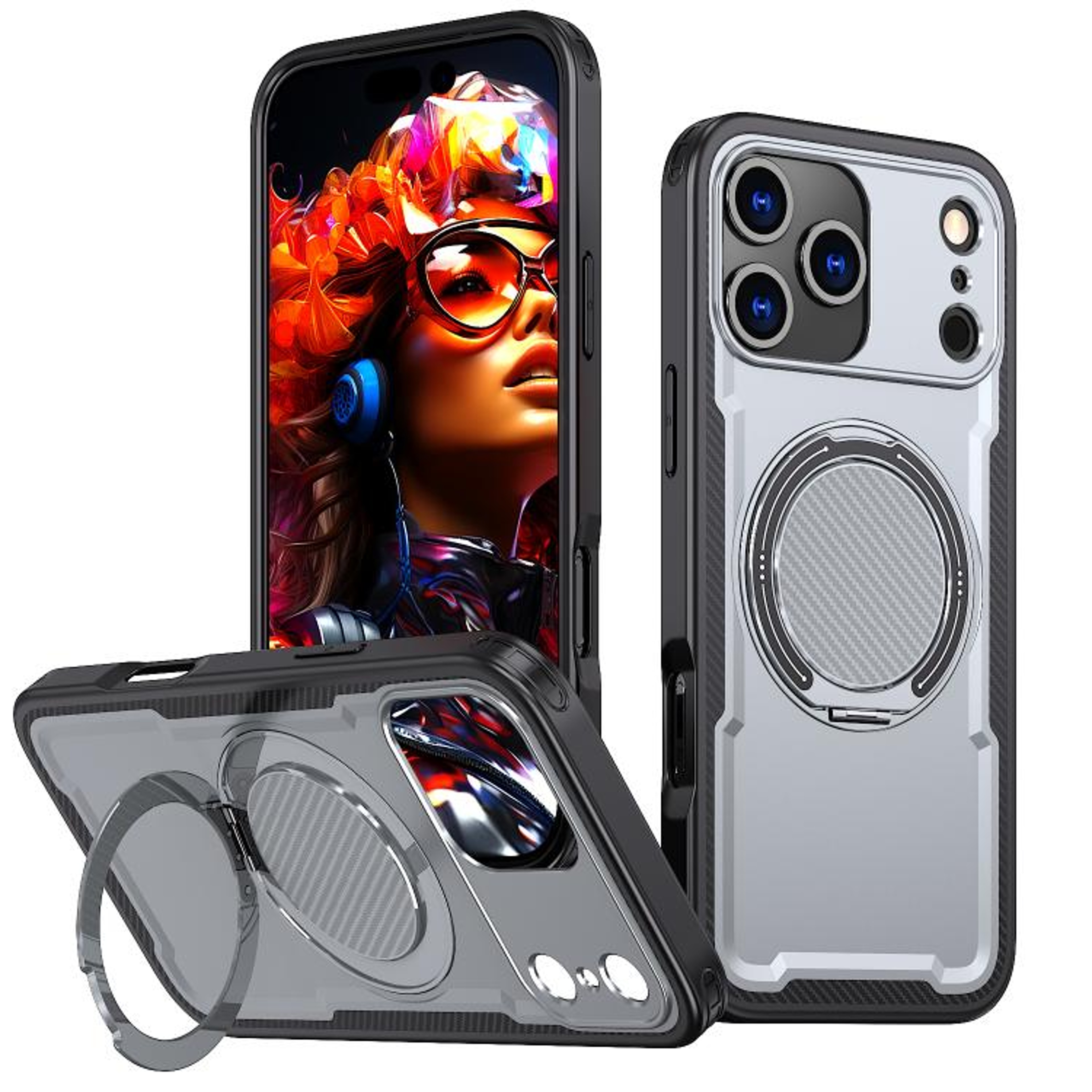 IPhone 18 Pro Max MagSafe Case With 360 Rotating Stand 8