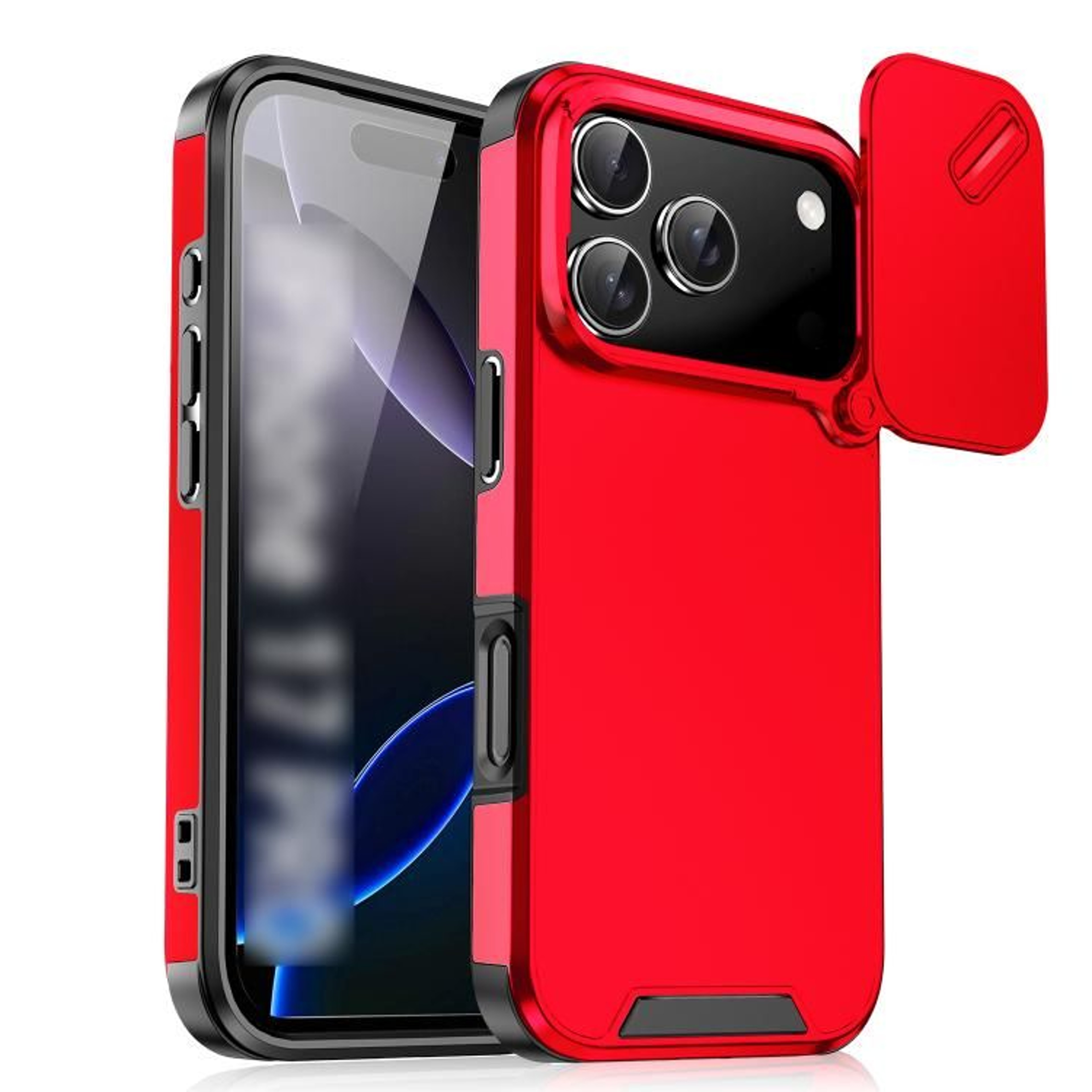Sliding Camera Cover TPU PC Phone Case For 18 Pro 11