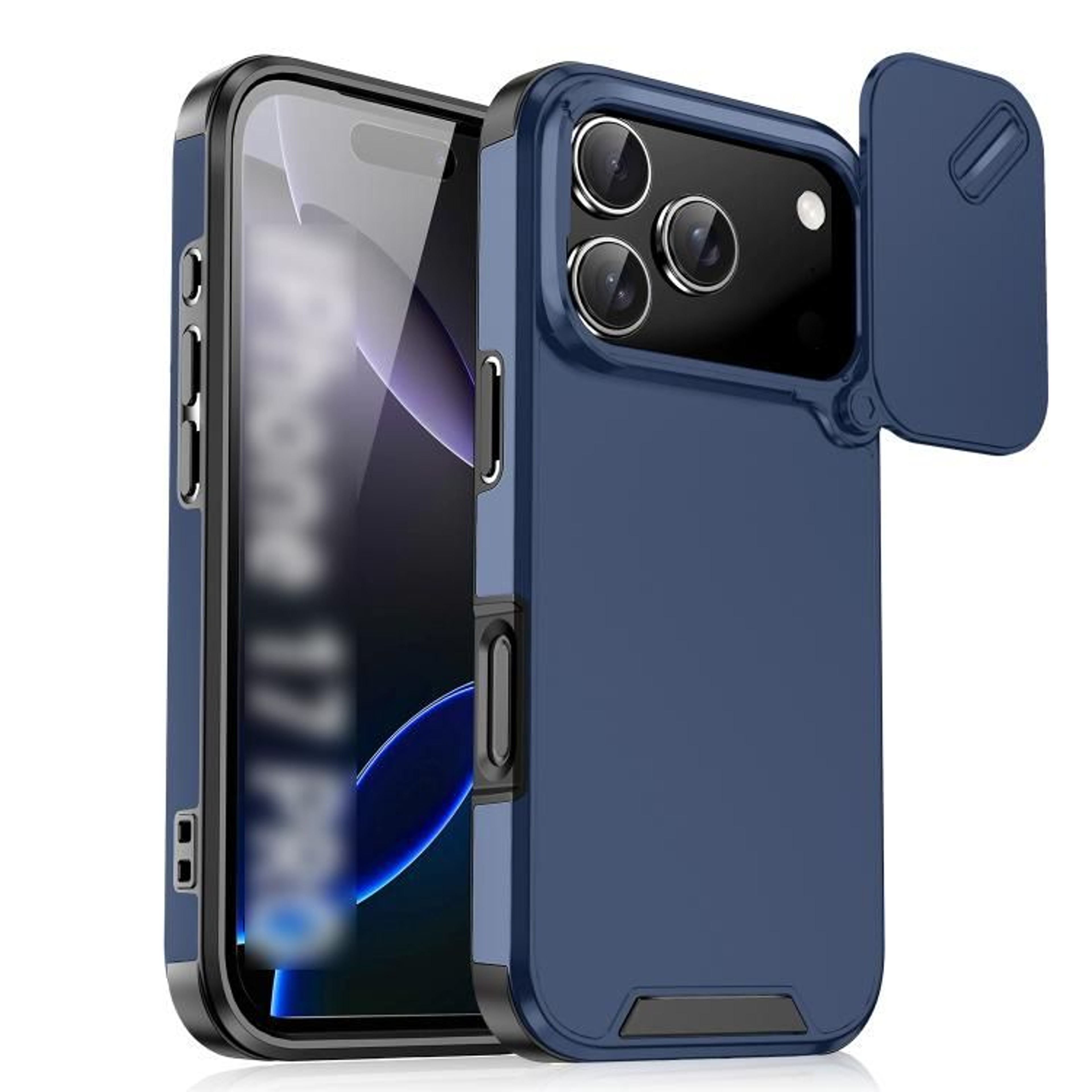 18 Pro Max Sliding Camera Cover TPU PC Phone Case 10