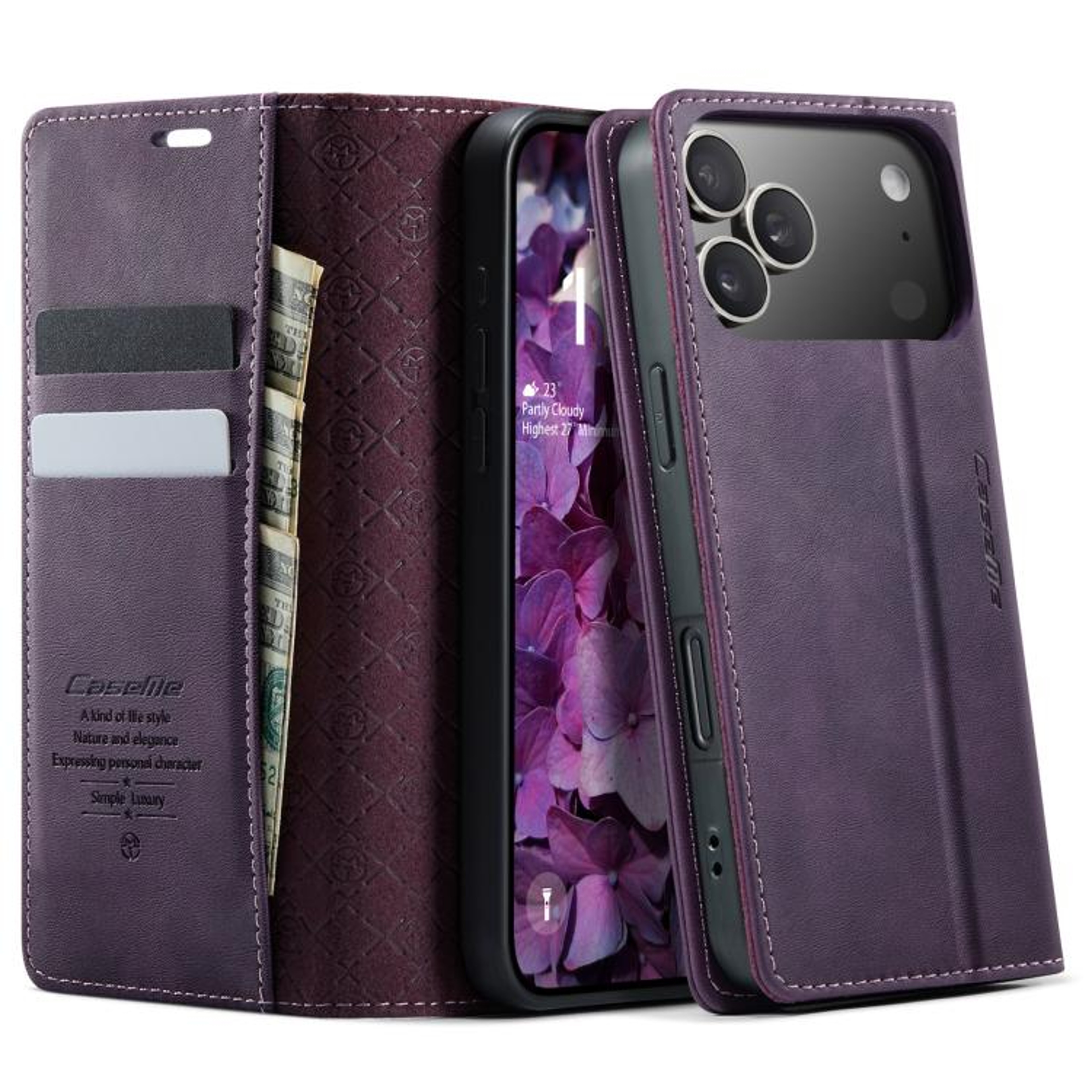 IPhone 18 Pro Wallet Case With RFID Blocking Card Slots And Kickstand 15