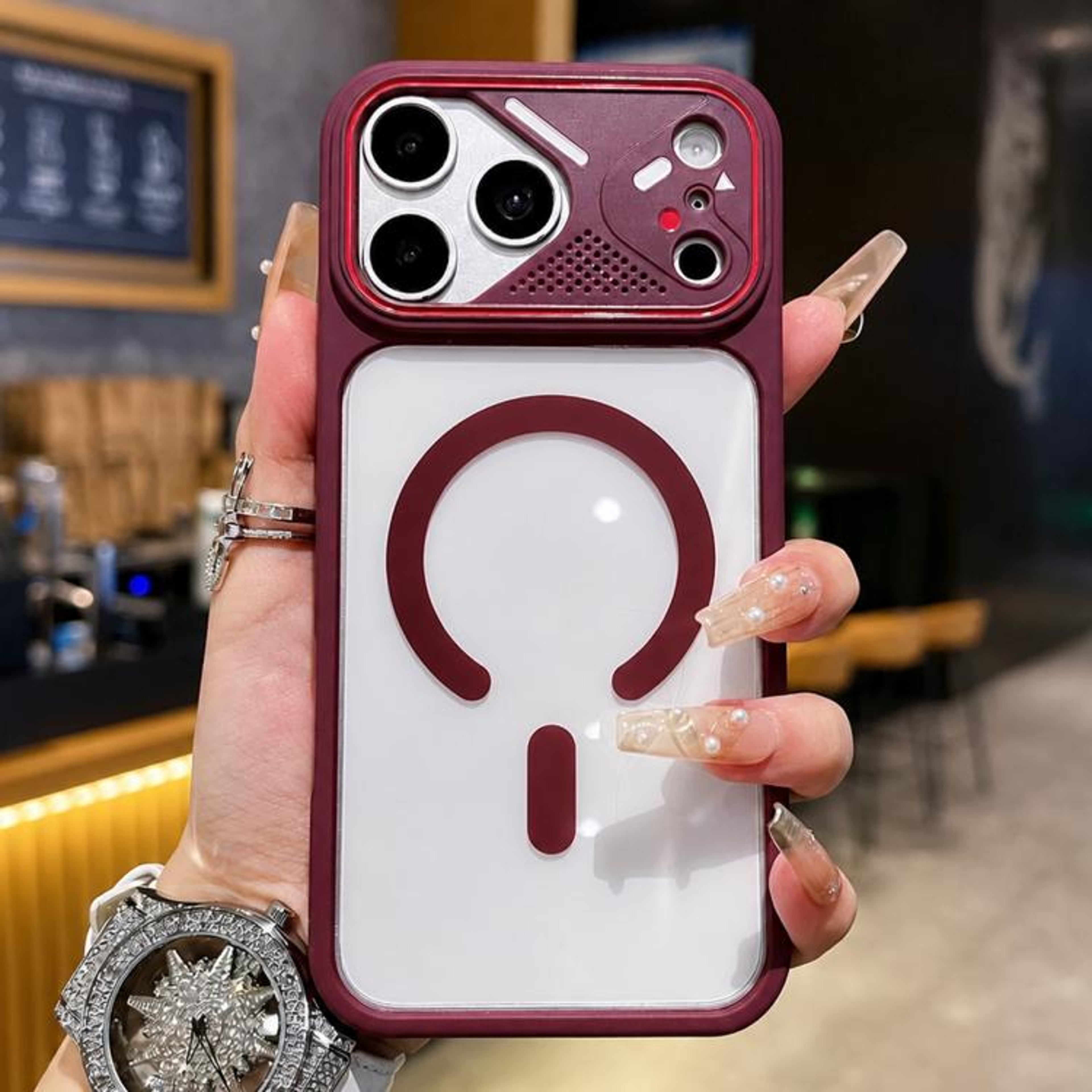 IPhone 18 Pro Max Iridescent Magnetic Mirror Phone Case 10