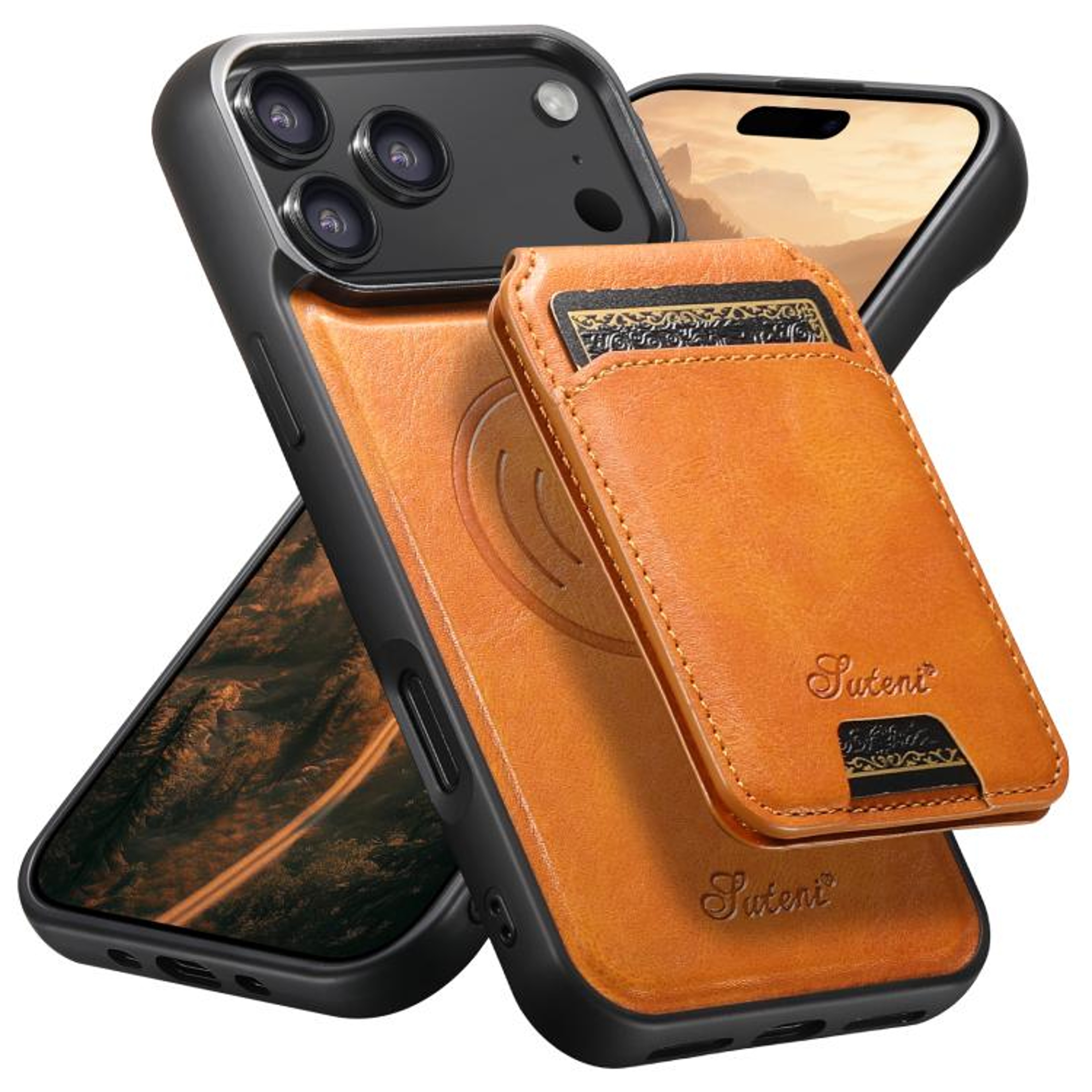 IPhone 18 Pro Max Magnetic Detachable Wallet Case With PU Leather And TPU 9