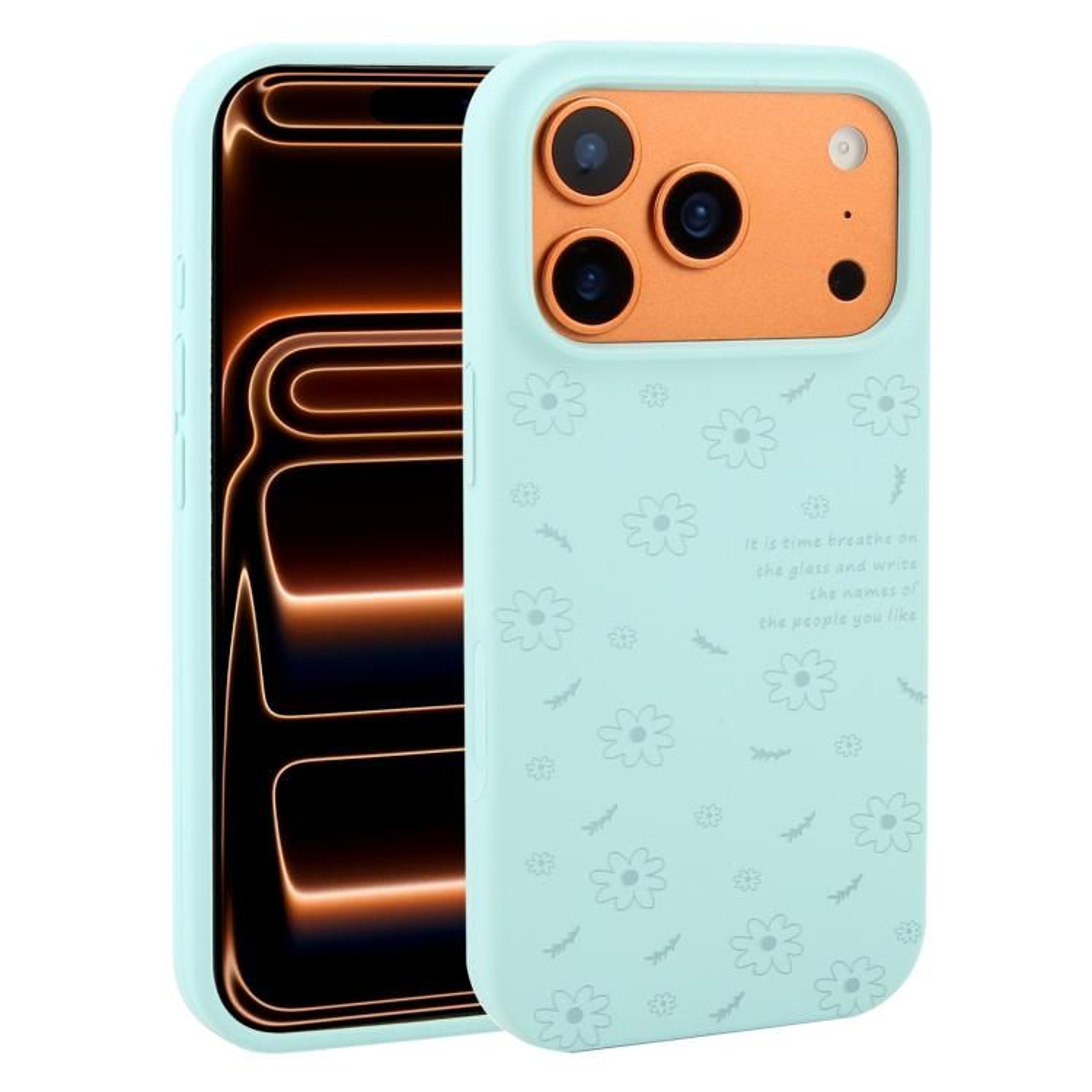 Daisy Floral Liquid Silicone Phone Case For IPhone 18 Pro 9