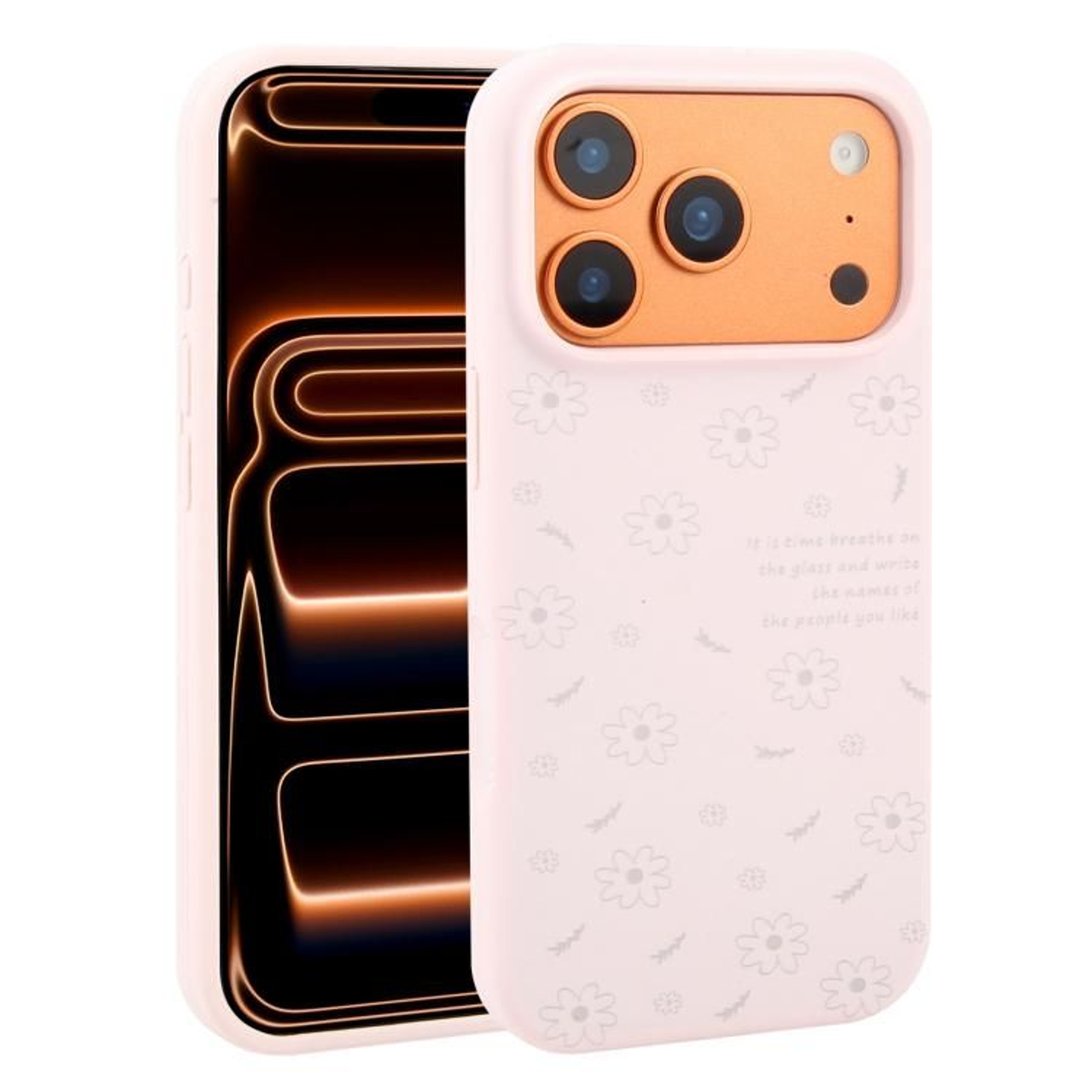 Daisy Floral Liquid Silicone iPhone 18 Pro Max Case with Raised Screen and Camera Edges – view 8