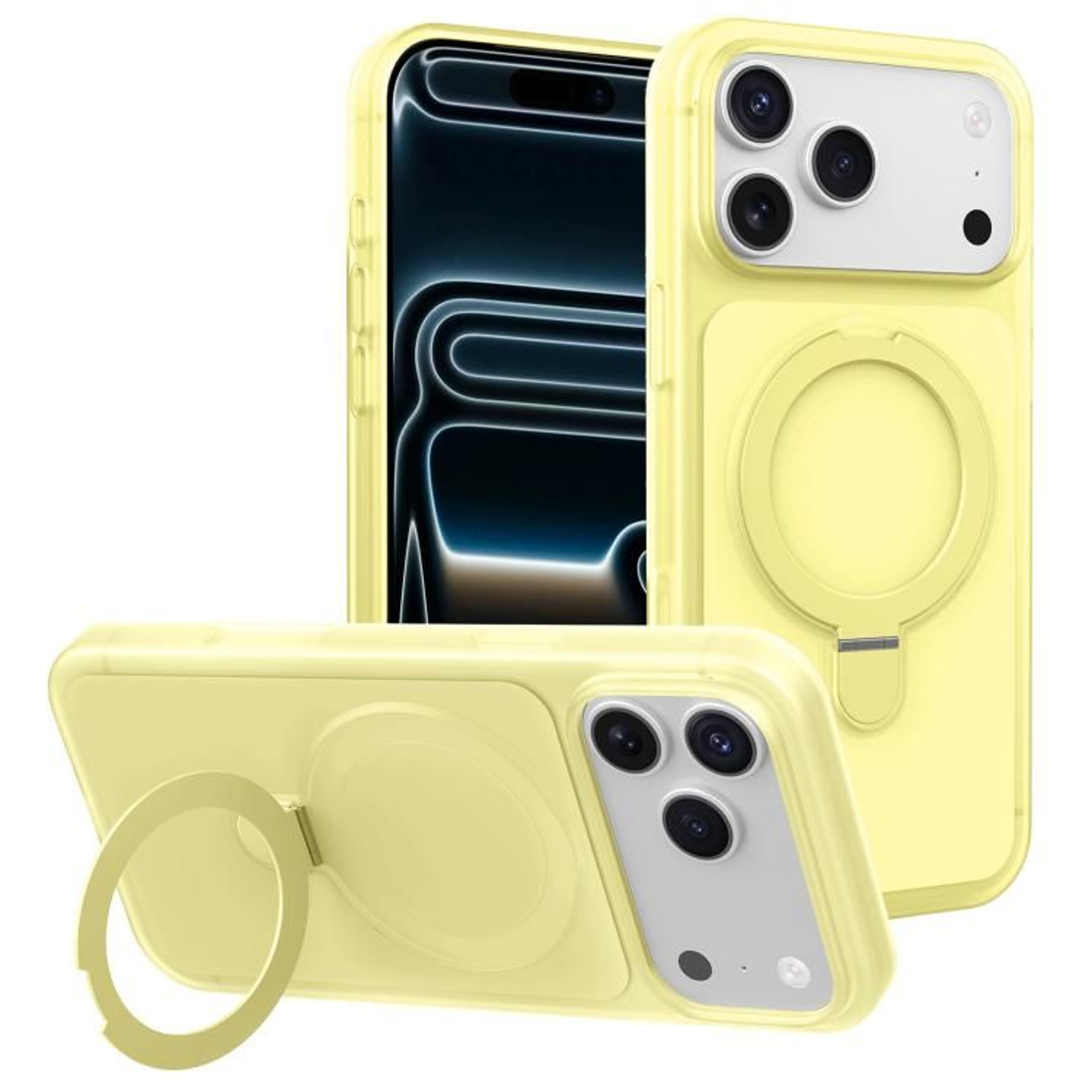 IPhone 18 Pro Magnetic Phone Case With 360 Degree Pivot Kickstand 11