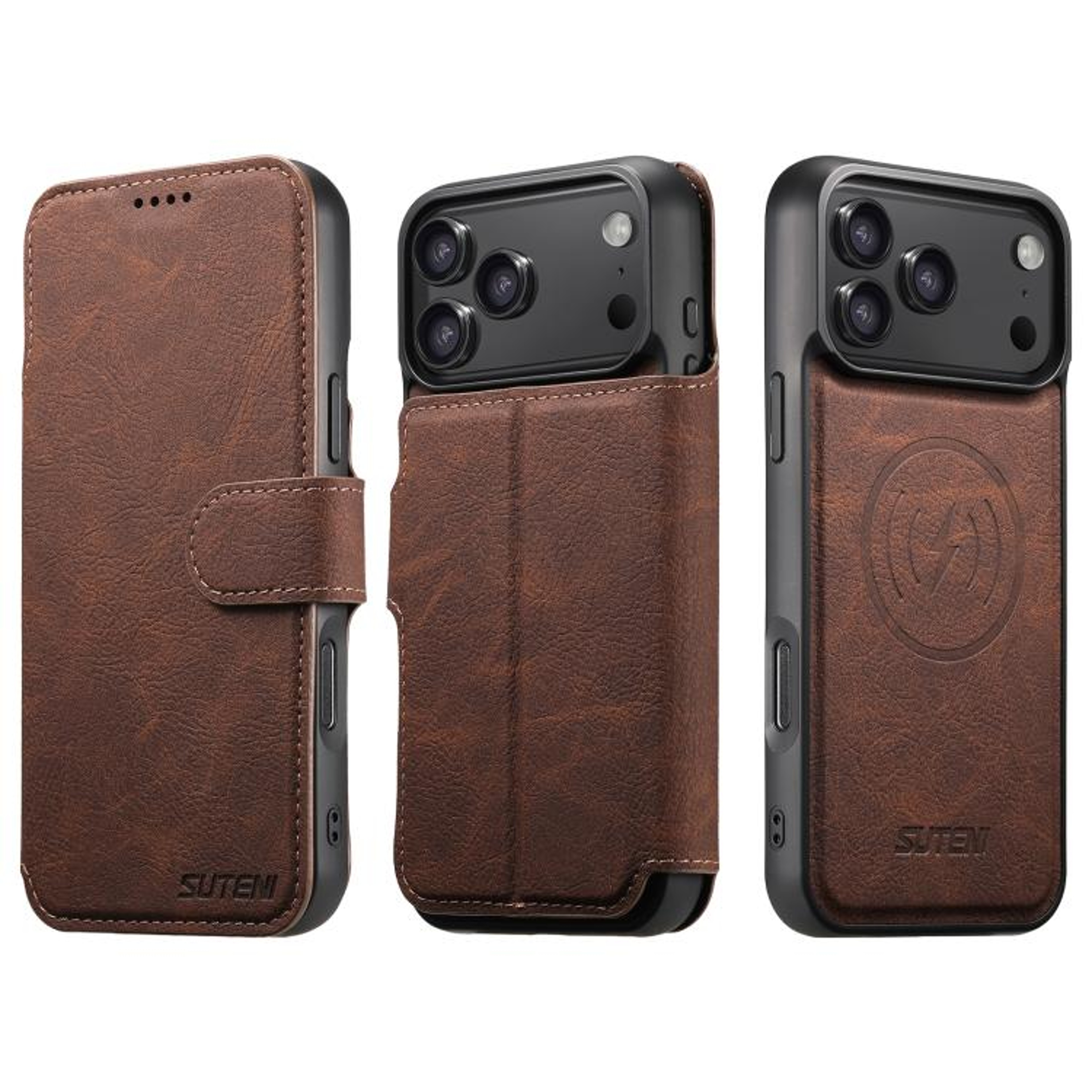 IPhone 18 Pro Max 2in1 Magnetic Wallet Case With Detachable PU Leather Cover 7