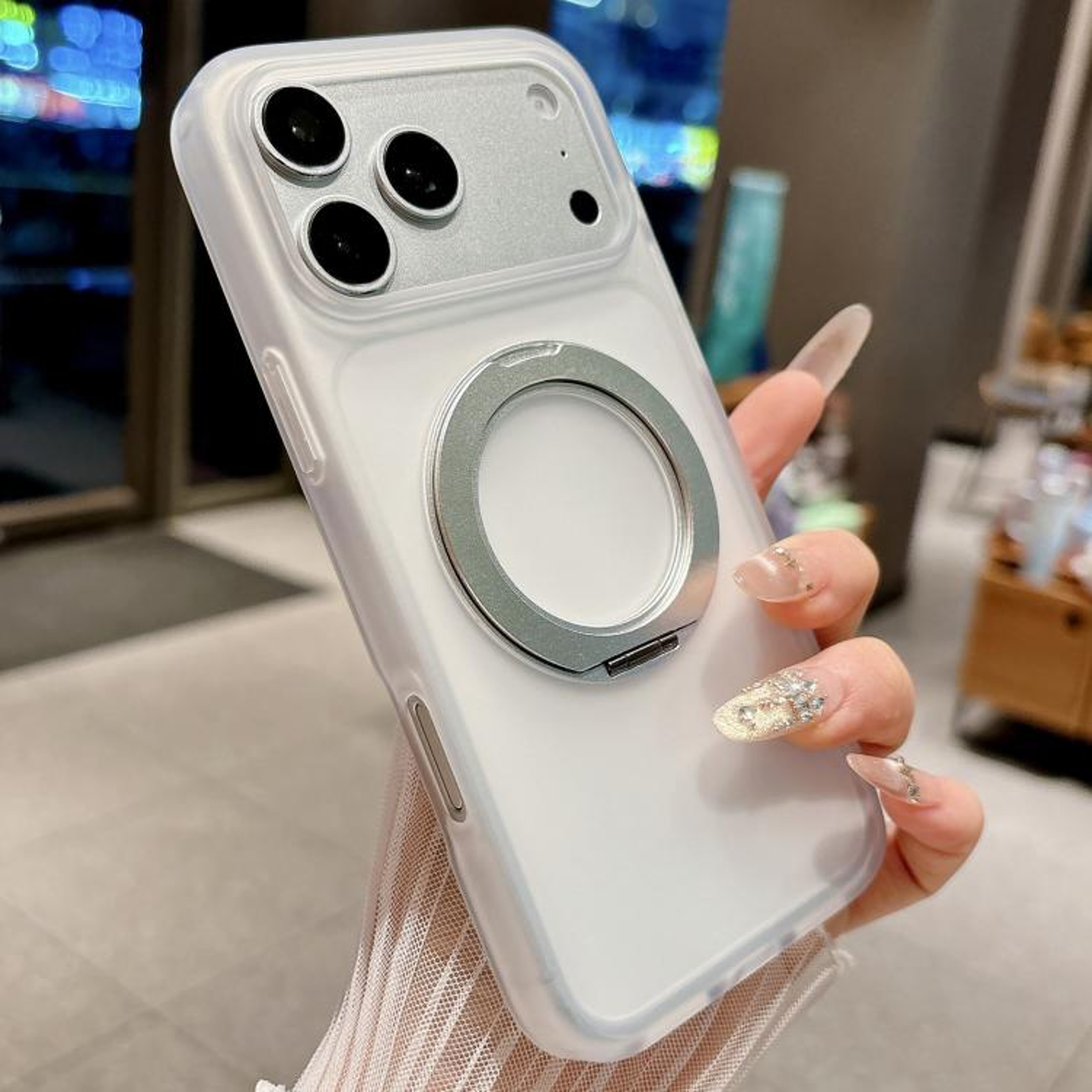 IPhone 18 Pro Magnetic Phone Case With 360 Rotating Ring Holder 7