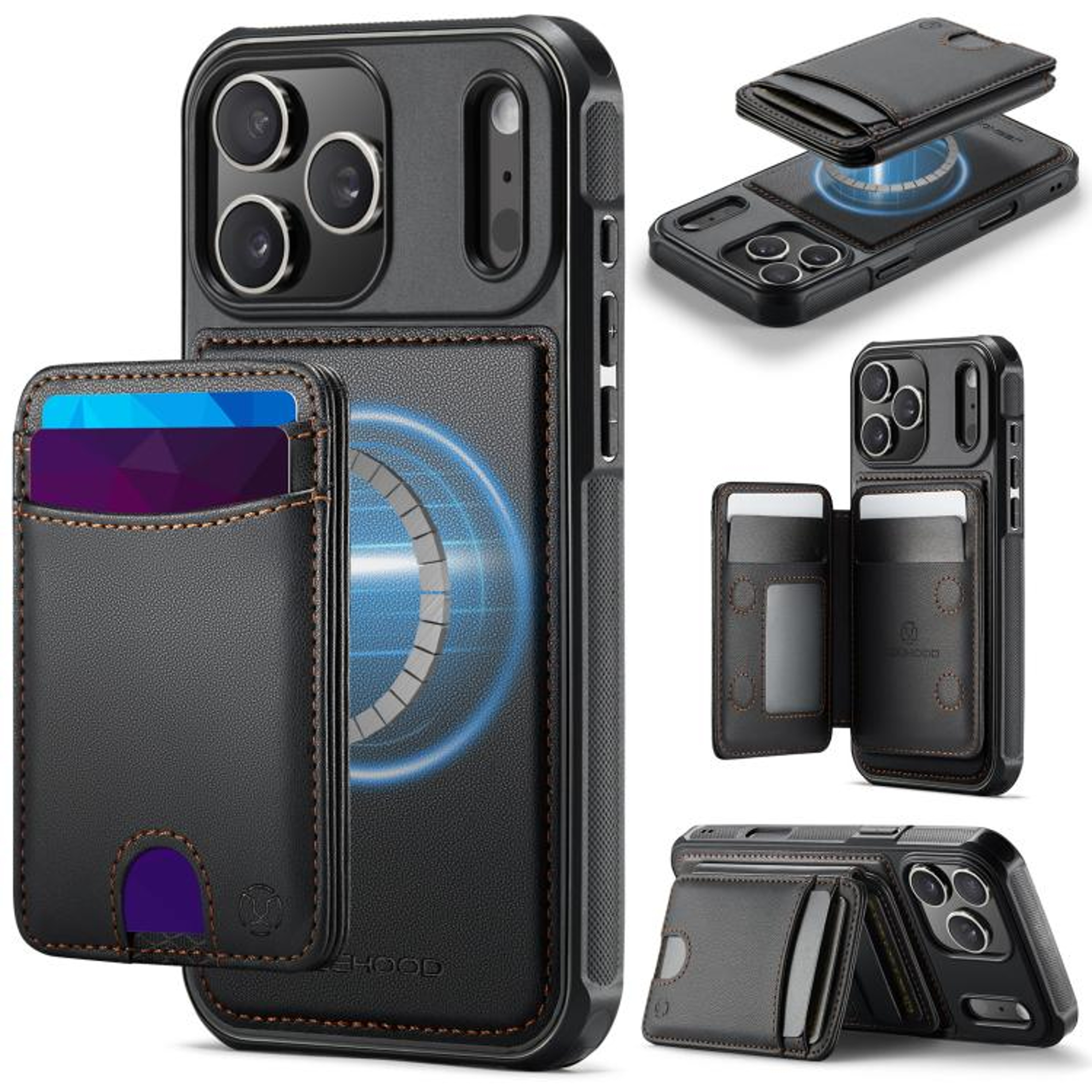 IPhone 18 Pro MagSafe Wallet Case With Detachable RFID Card Holder 10