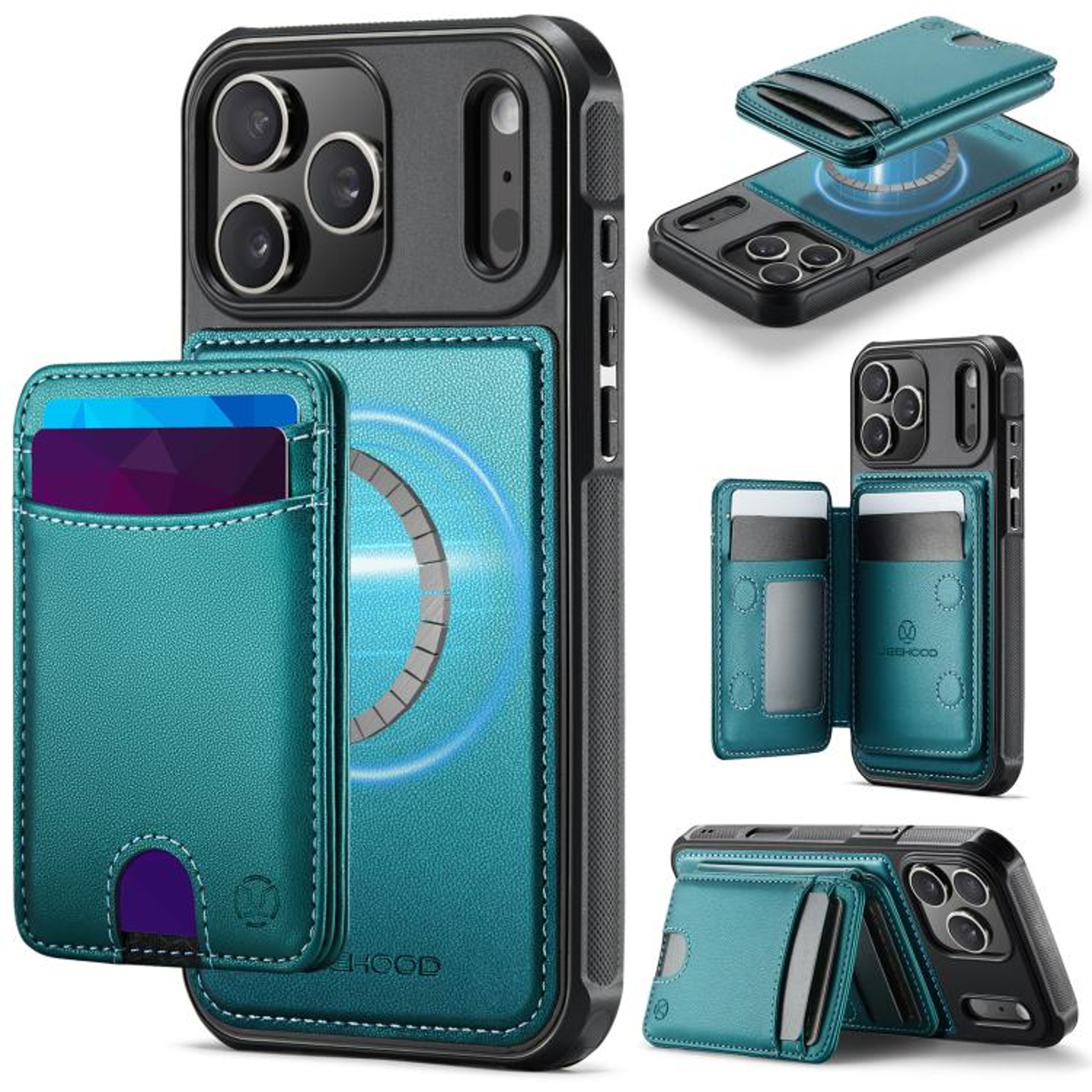 IPhone 18 Pro Max MagSafe RFID Card Holder Case With Detachable Wallet 8