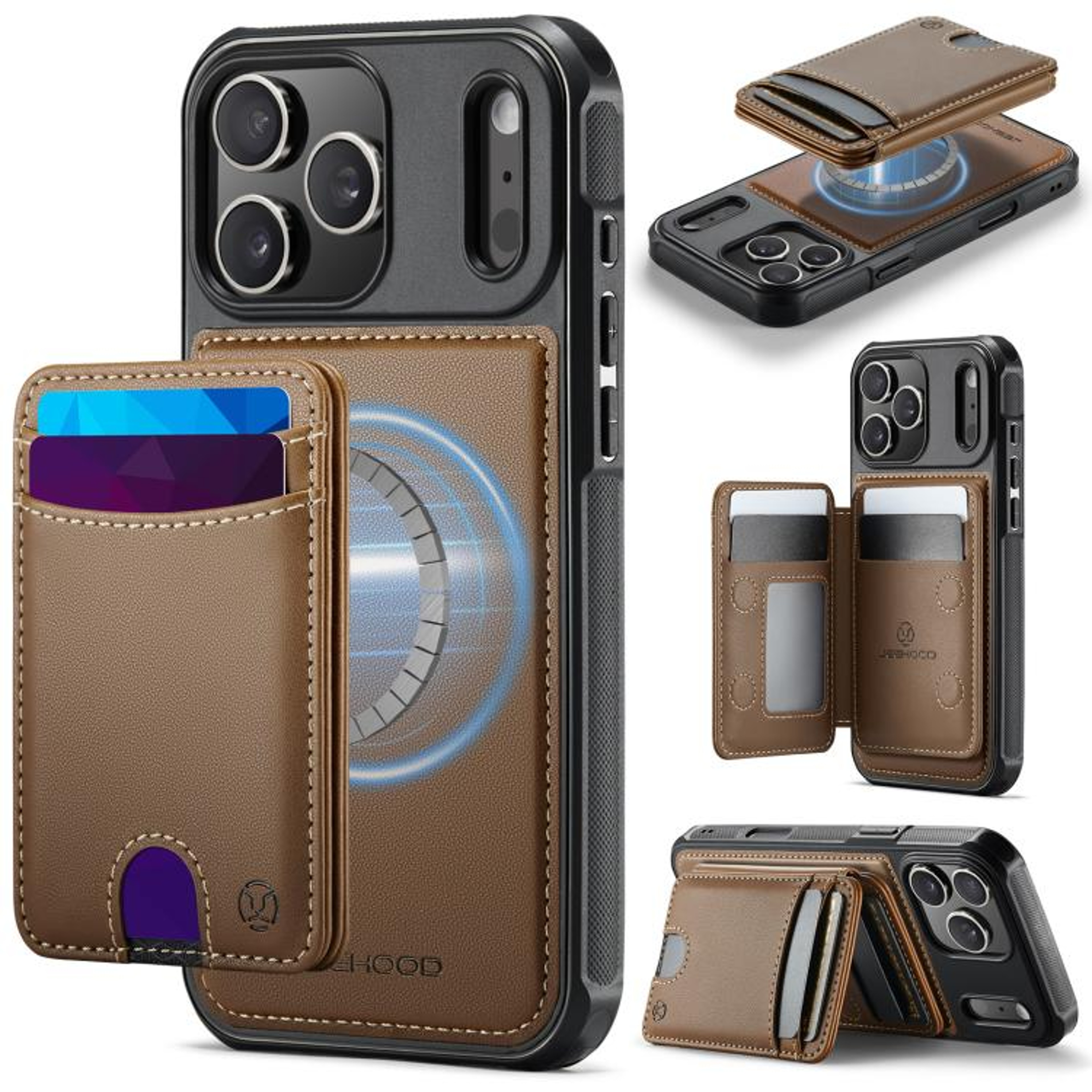 IPhone 18 Pro Max MagSafe RFID Card Holder Case With Detachable Wallet 9