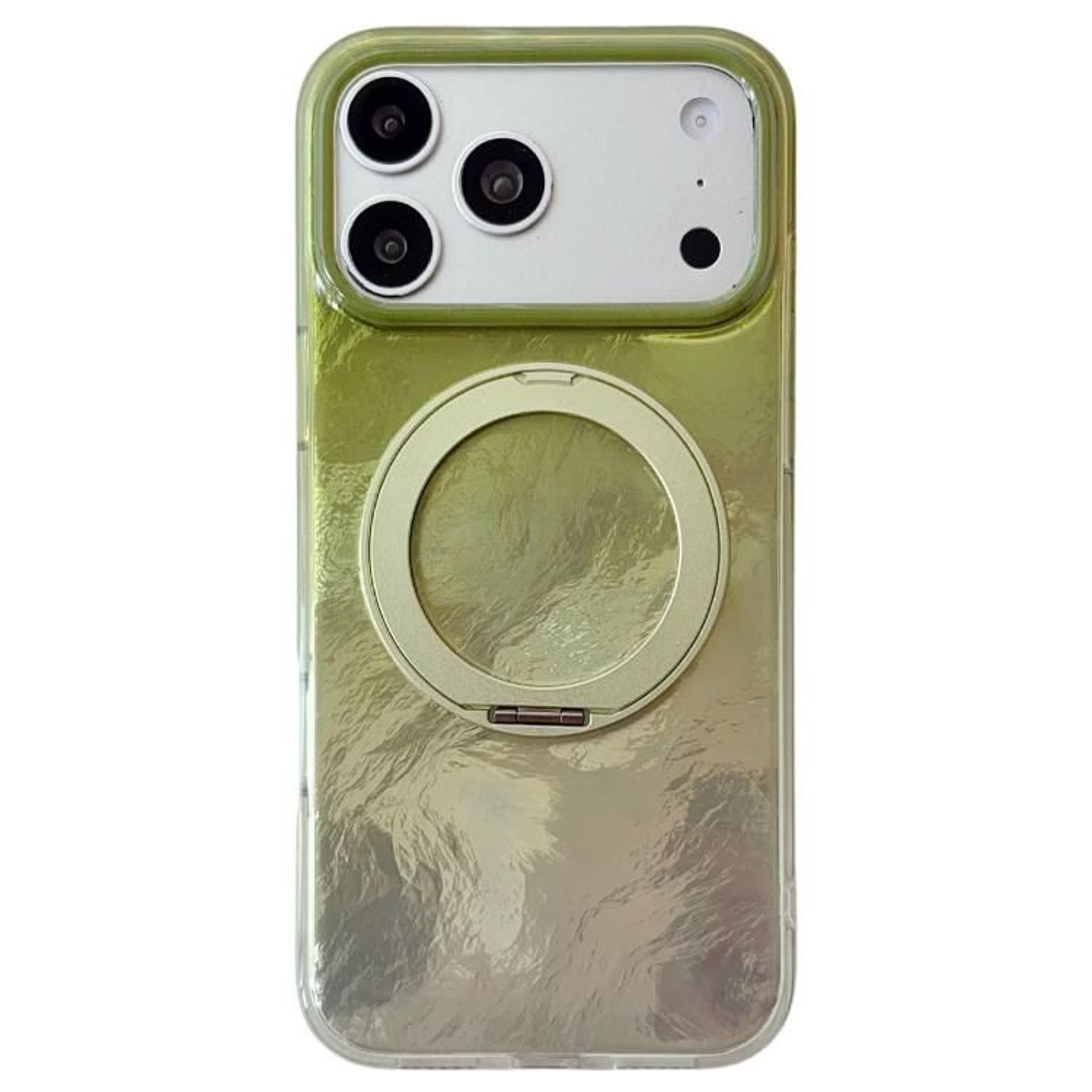 Gradient Glacier IPhone 18 Pro Magnetic Phone Case With 360 Degree Ring Kickstand 10