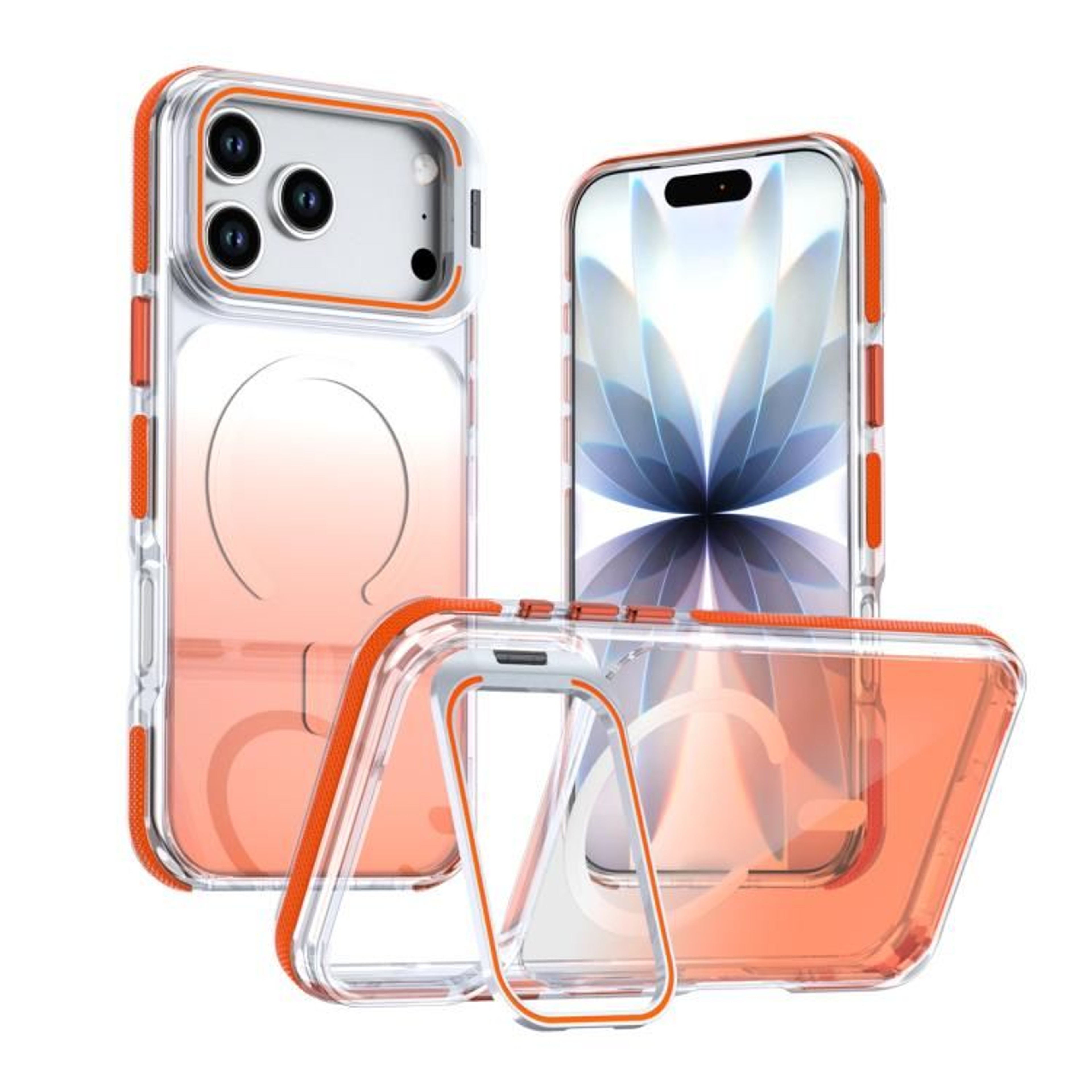 IPhone 18 Pro Max Magnetic Kickstand Case With Gradient Lens Frame 6