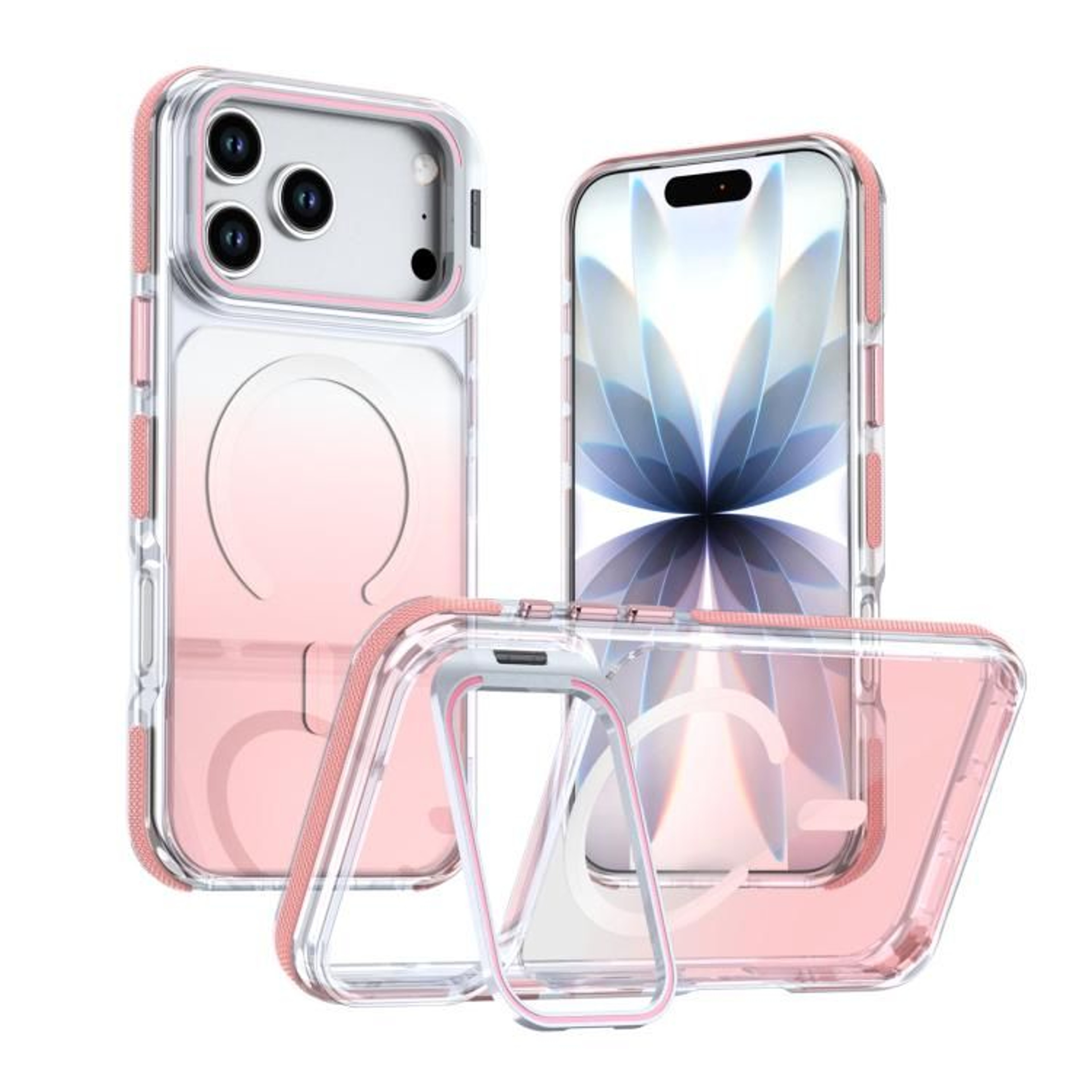 IPhone 18 Pro Max Magnetic Kickstand Case With Gradient Lens Frame 7