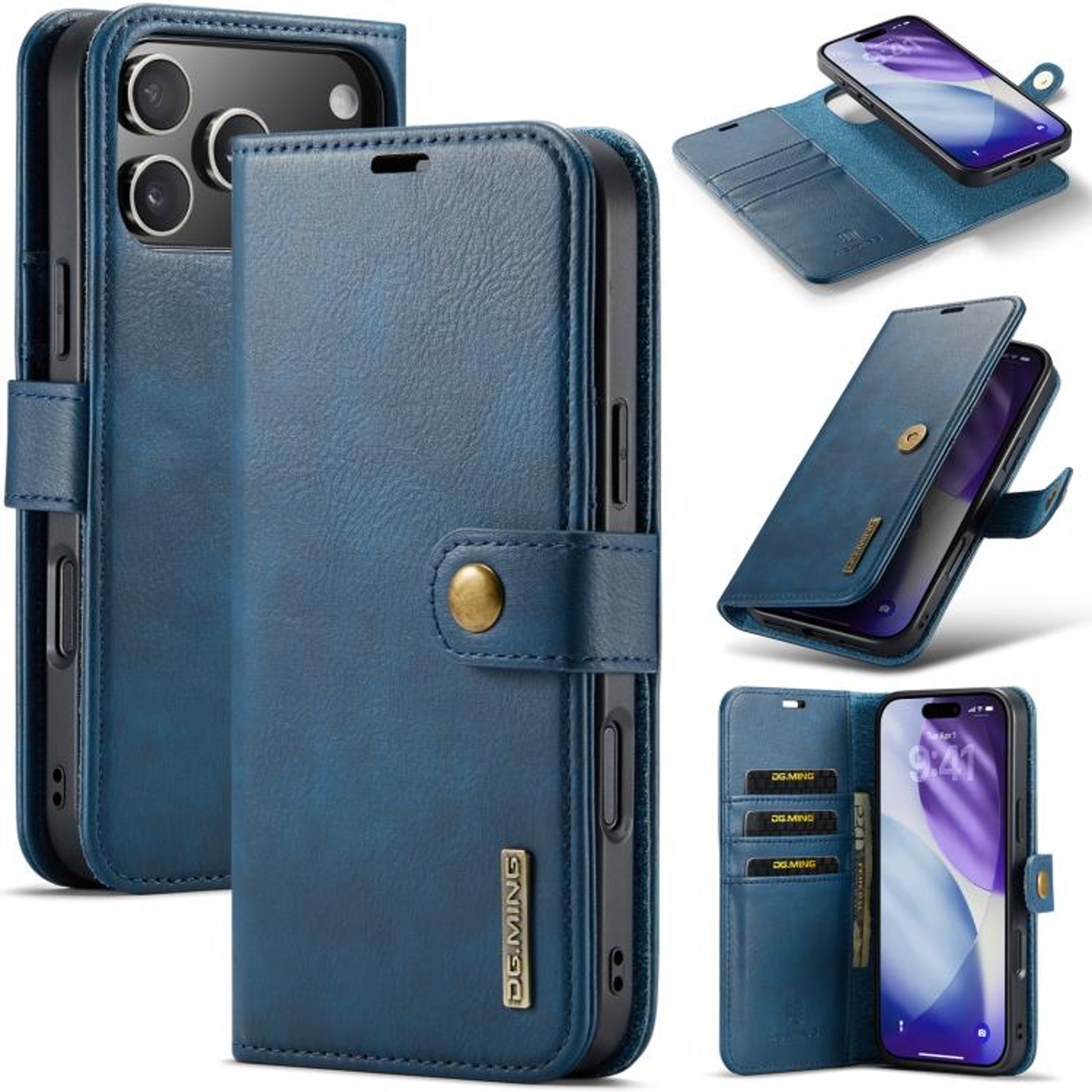 IPhone 18 Pro Max Detachable Magnetic Leather Wallet Case 10
