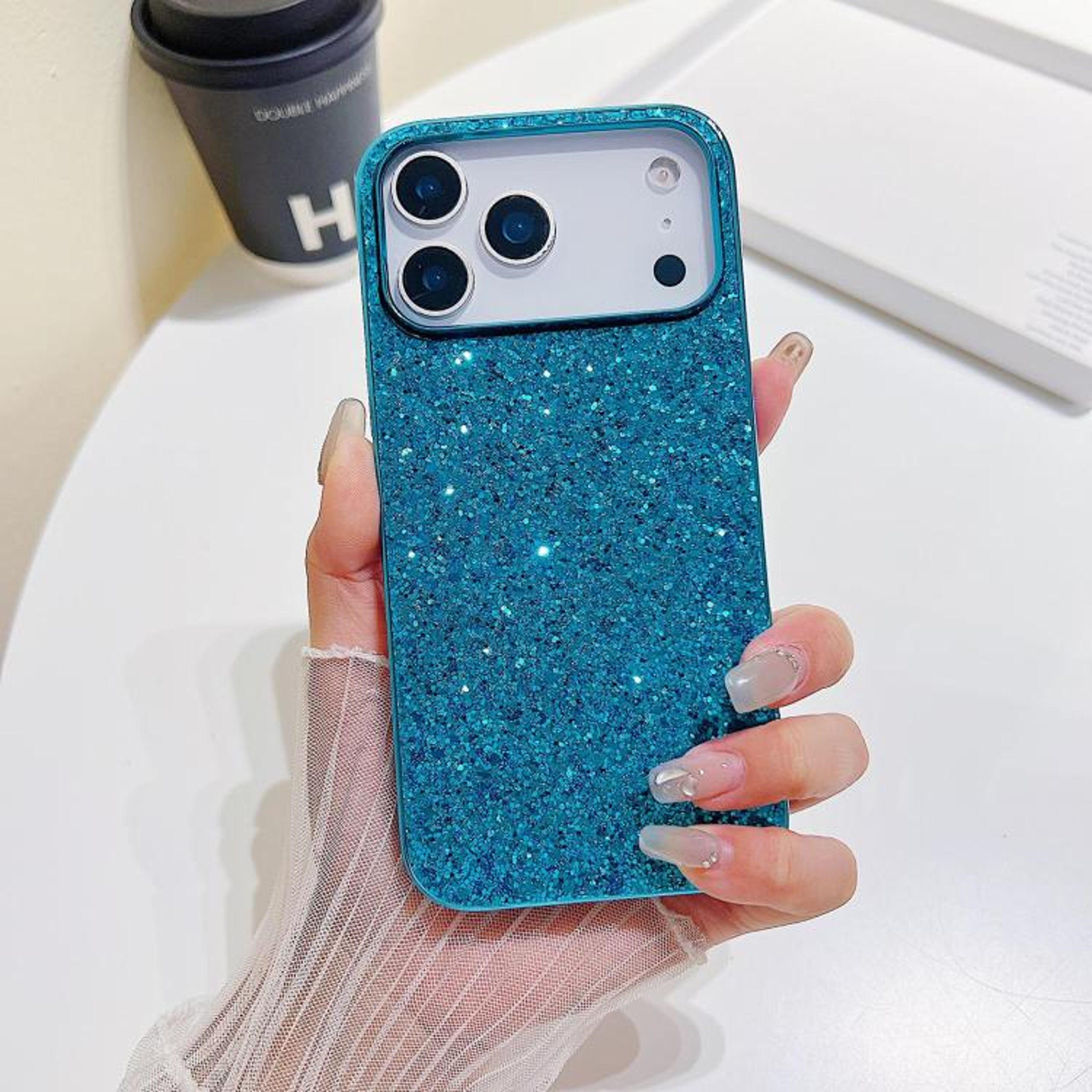 Glitter Powder Shockproof TPU Case For IPhone 18 Pro Max 6