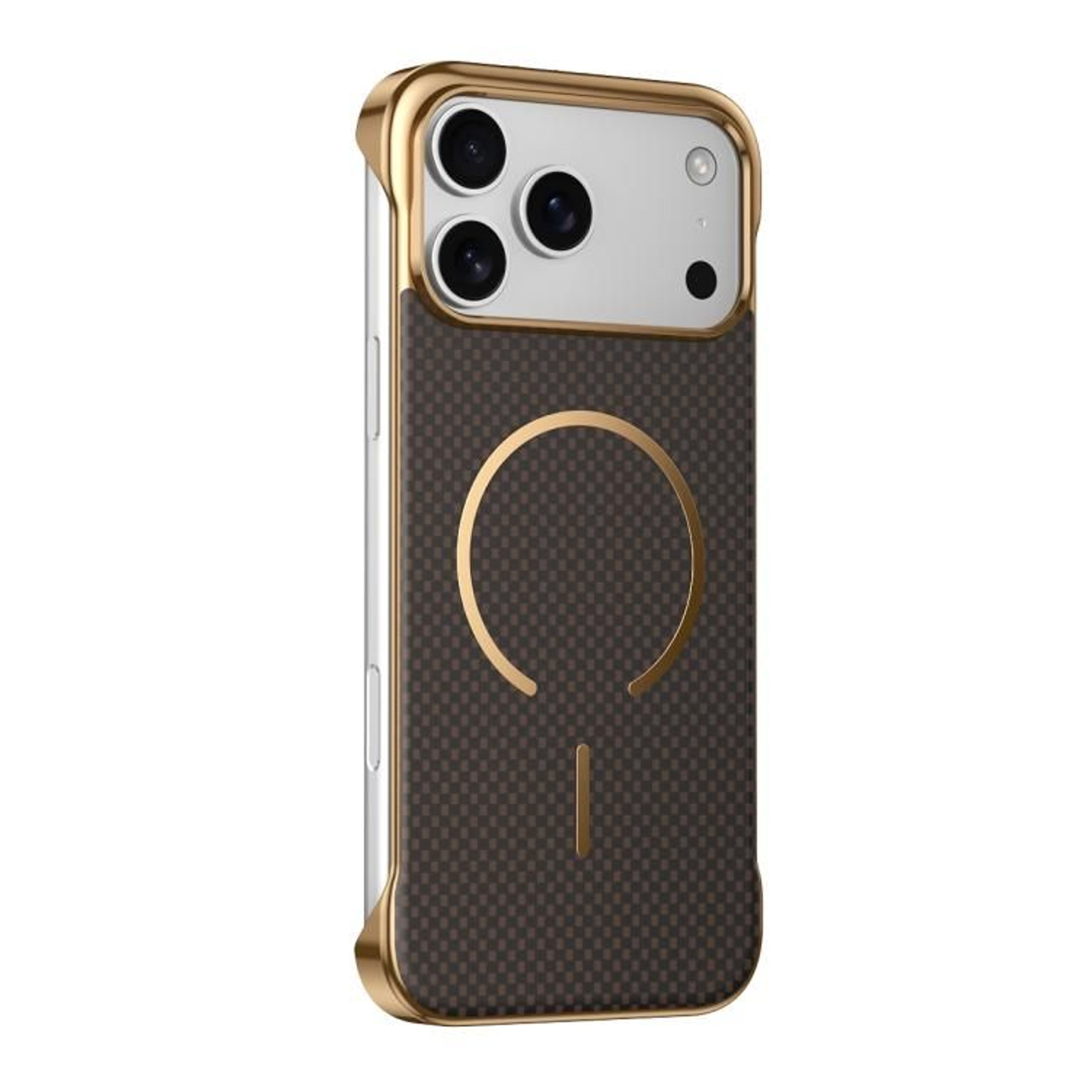 IPhone 18 Pro Borderless Magnetic PC Phone Case With Kevlar Texture 9