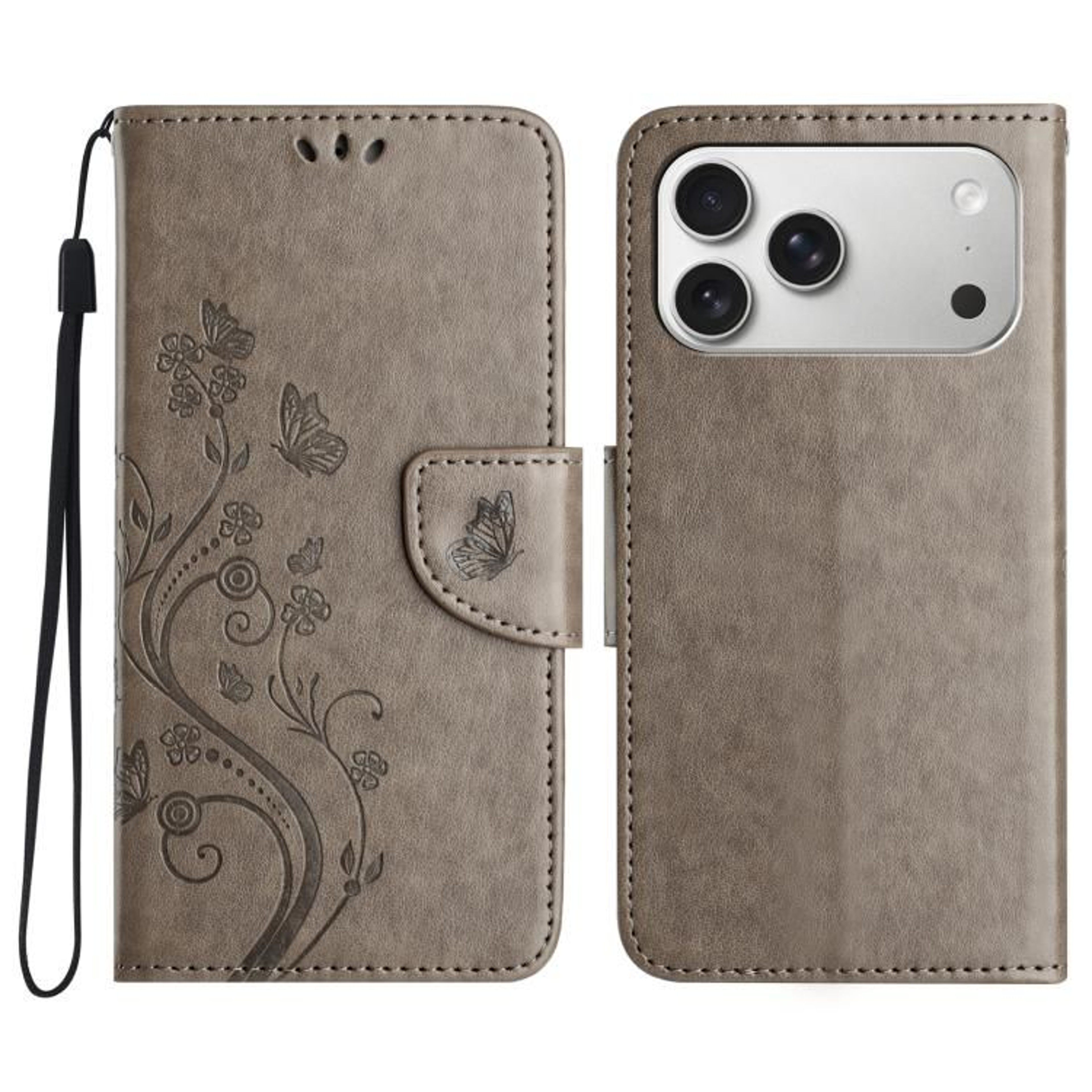 IPhone 18 Pro Max Butterfly Flower Flip Leather Wallet Case 10
