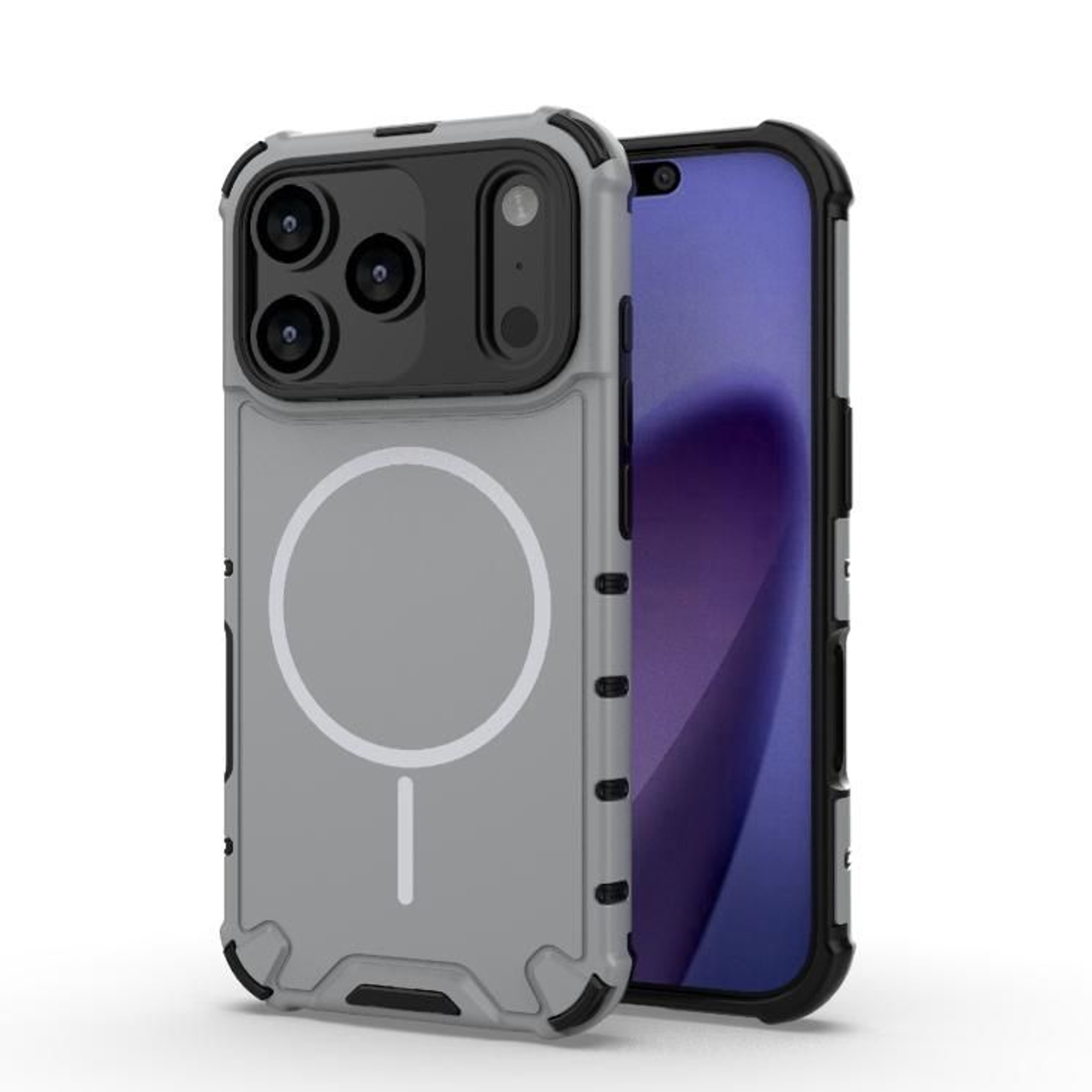 Grating Solid Color Magnetic IPhone 18 Pro Case With Wireless Charging Support 10