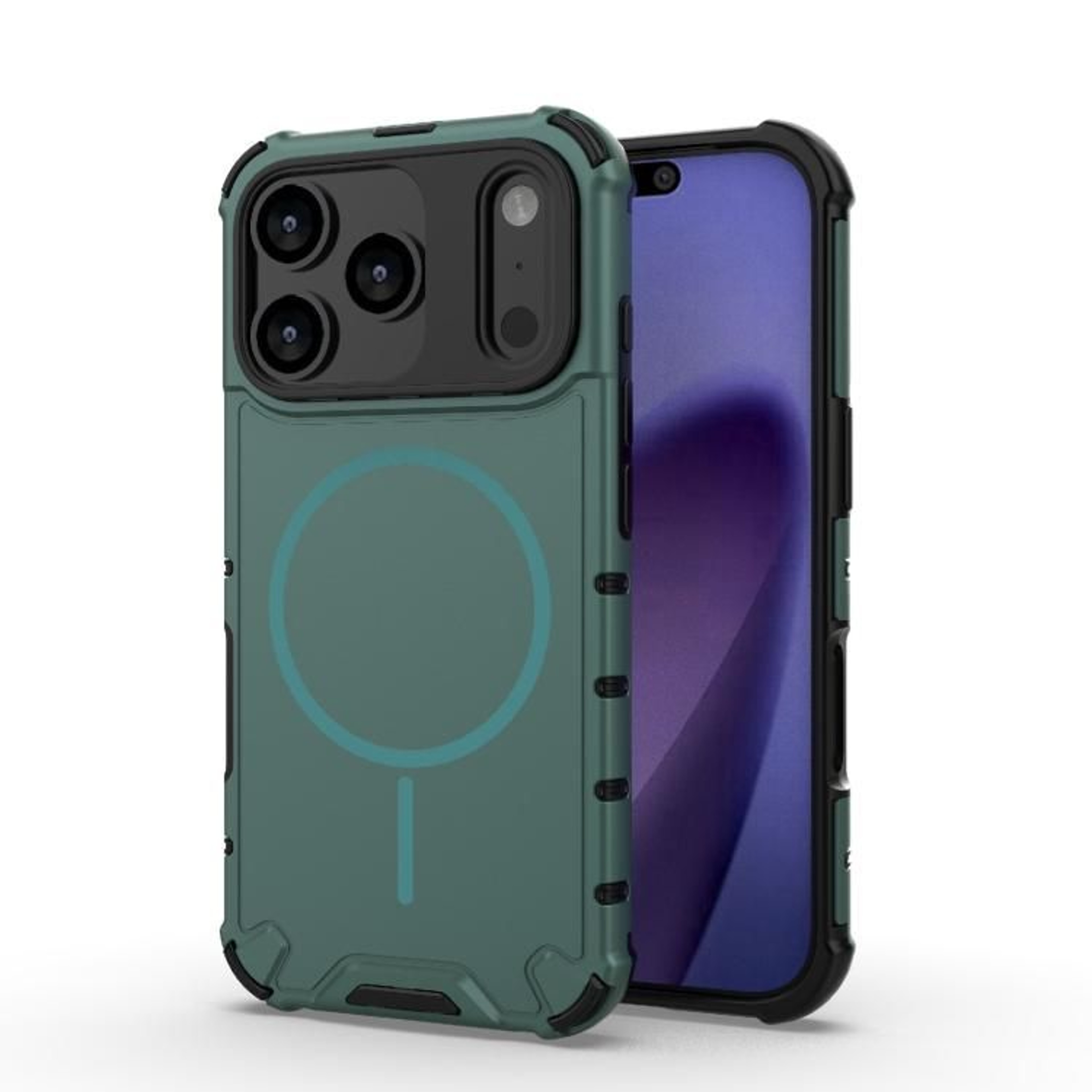 Grating Solid Color Magnetic IPhone 18 Pro Case With Wireless Charging Support 11