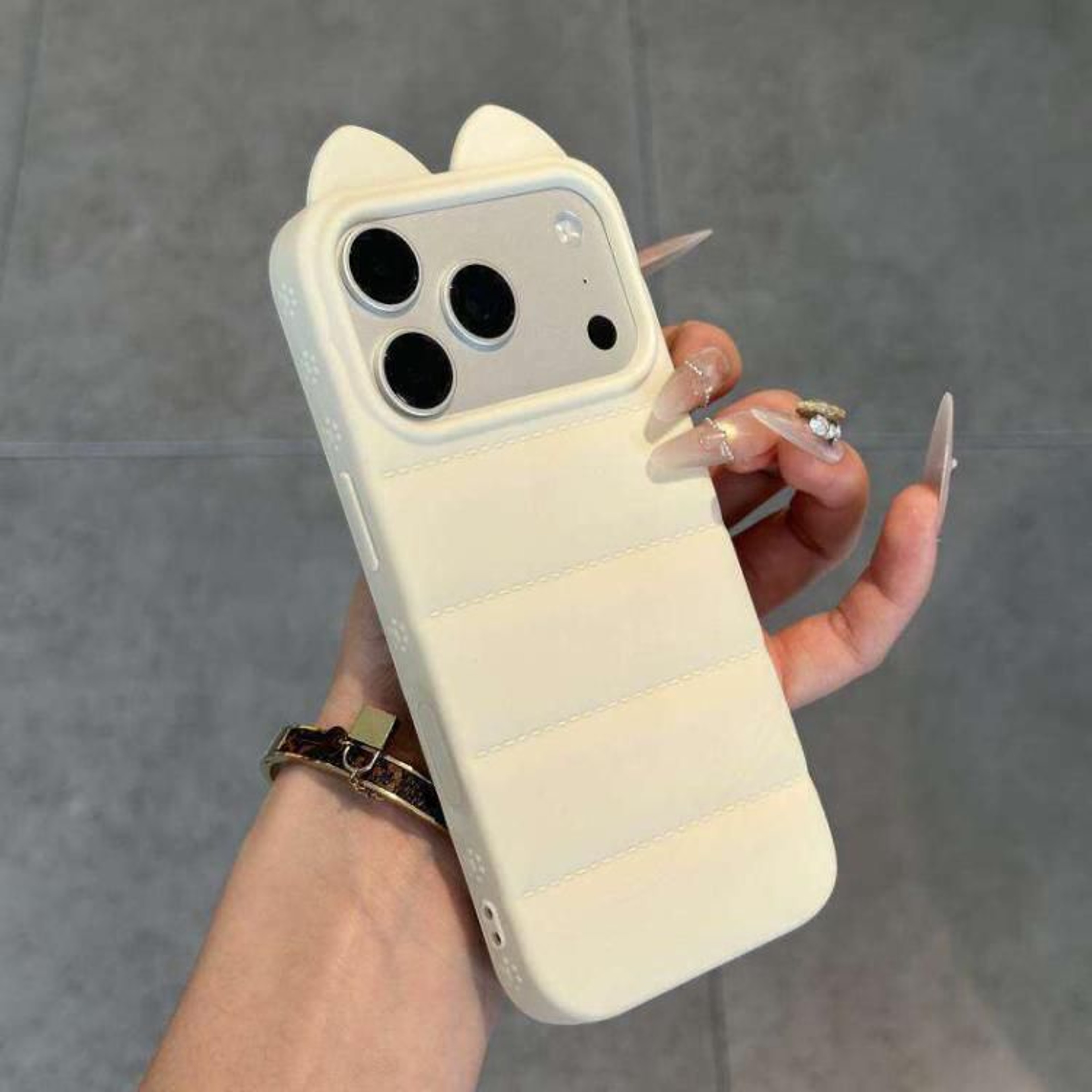 3D Cat Ear Silicone Shockproof Case For IPhone 18 Pro Max 8
