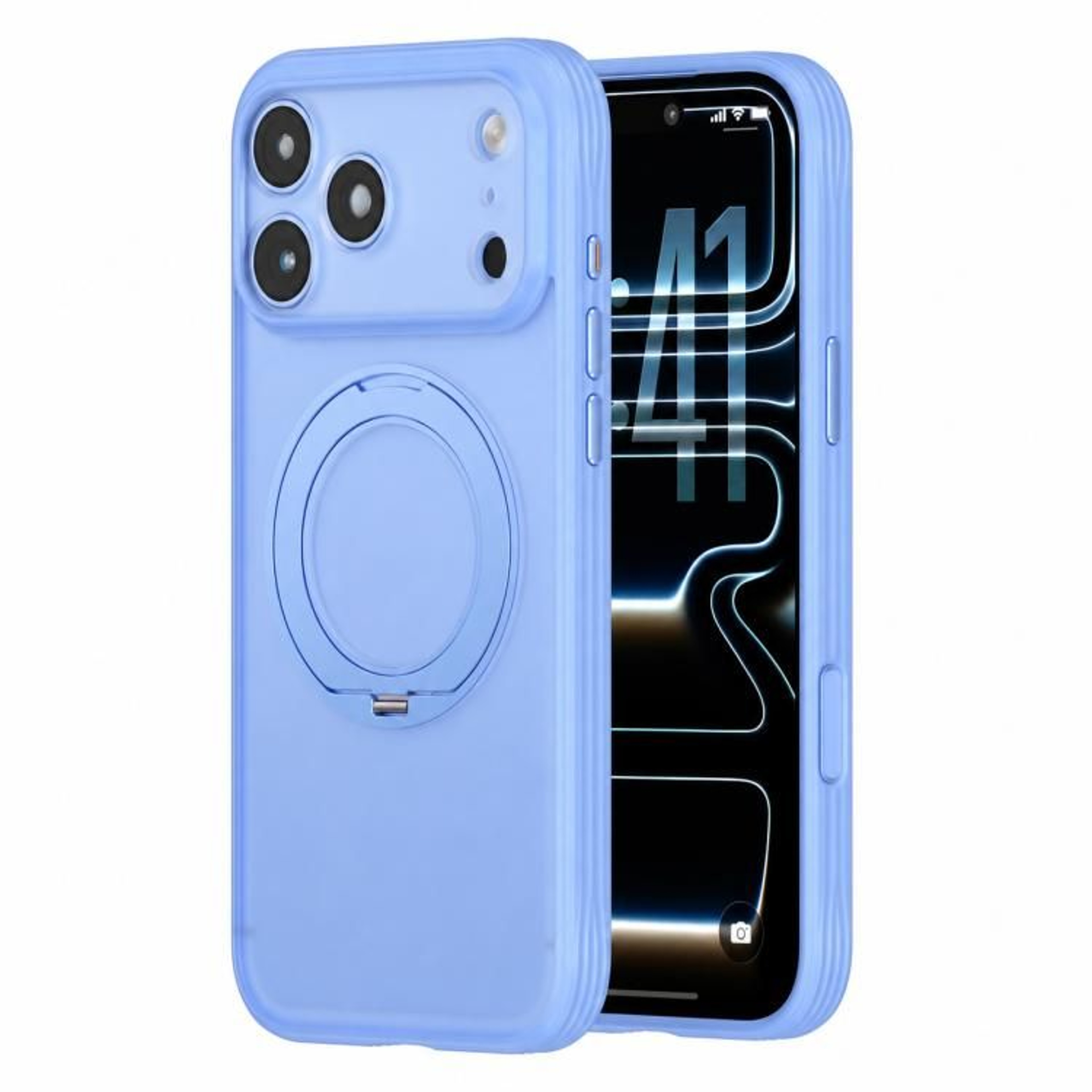 18 Pro Magnetic Shockproof Phone Case With 360 Rotating Ring Stand 16