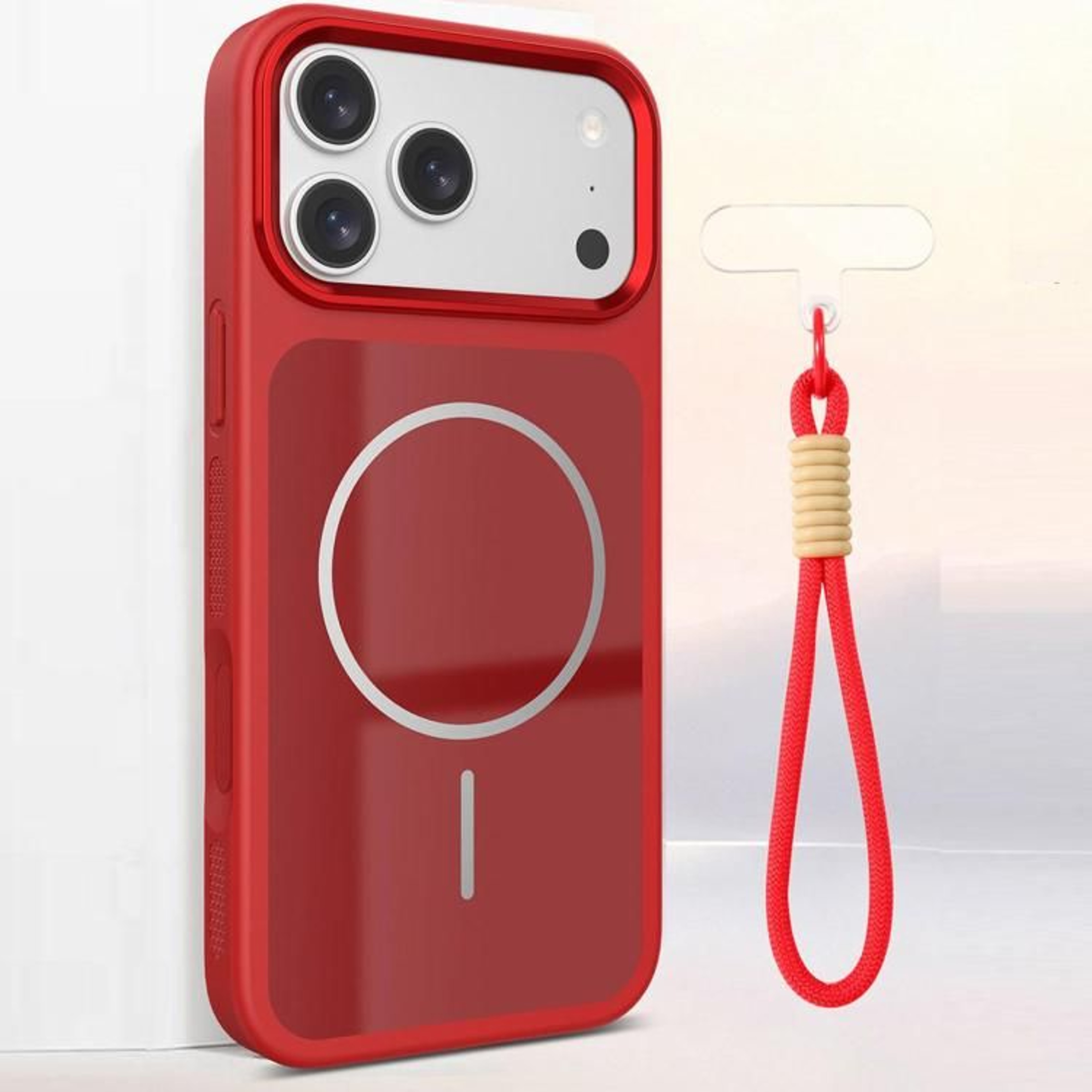 IPhone 18 Pro Magnetic Phone Case With Wrist Strap And TwoTone Design 15