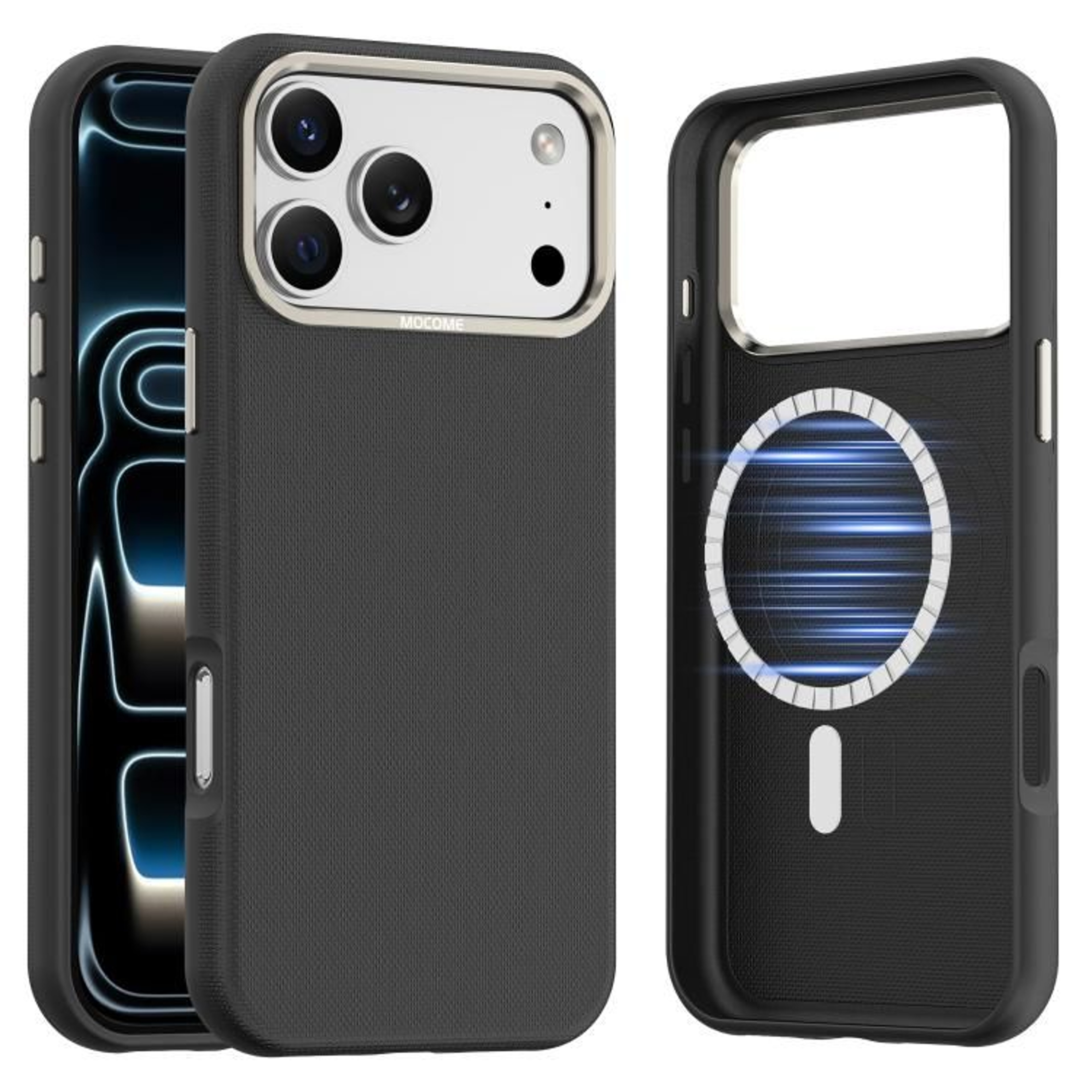 Plain Magnetic Shockproof Phone Case For IPhone 18 Pro Max Metal Lens Frame TPU Cover 6
