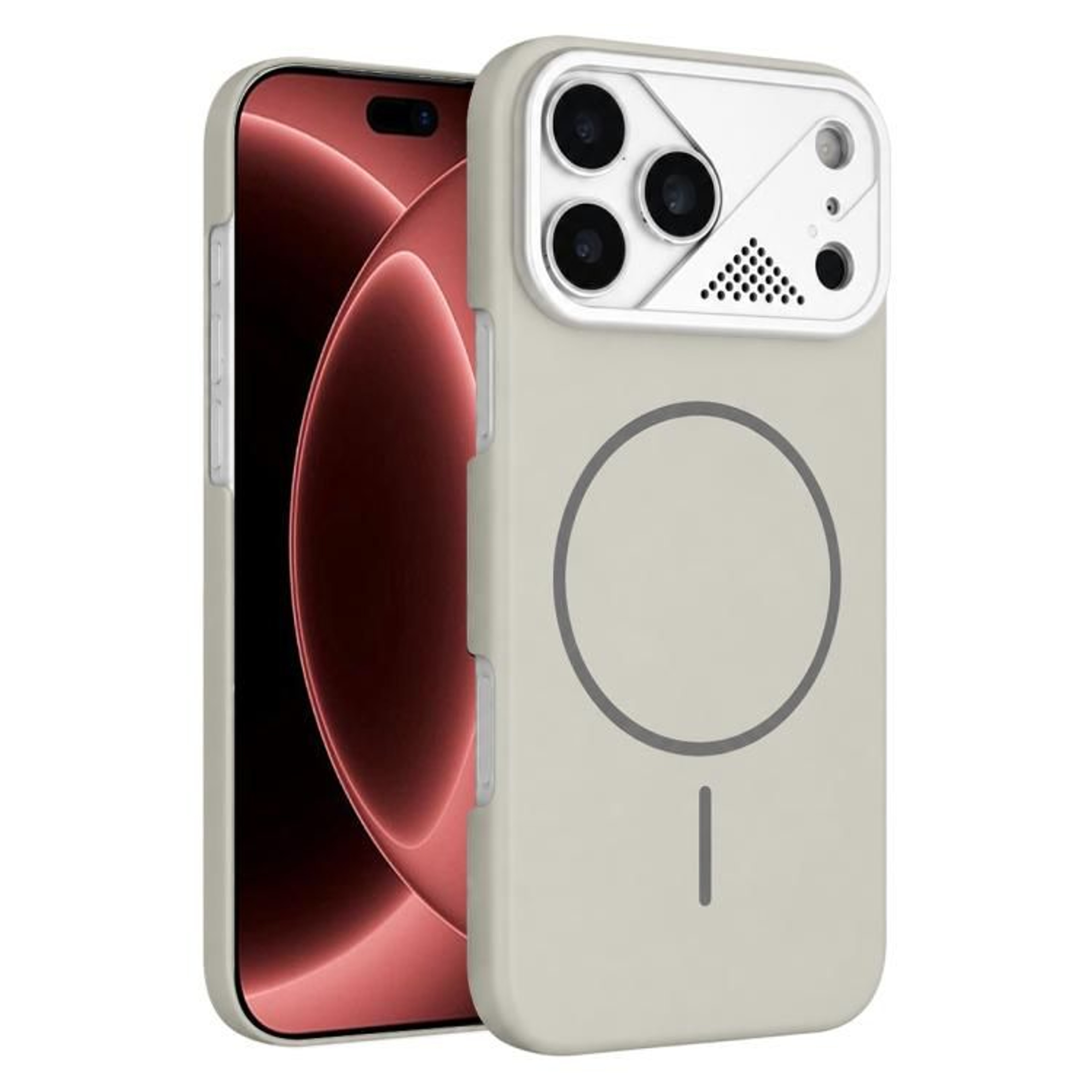 Ultra Thin Gold Armor PC Magnetic Phone Case Compatible With IPhone 18 Pro 8