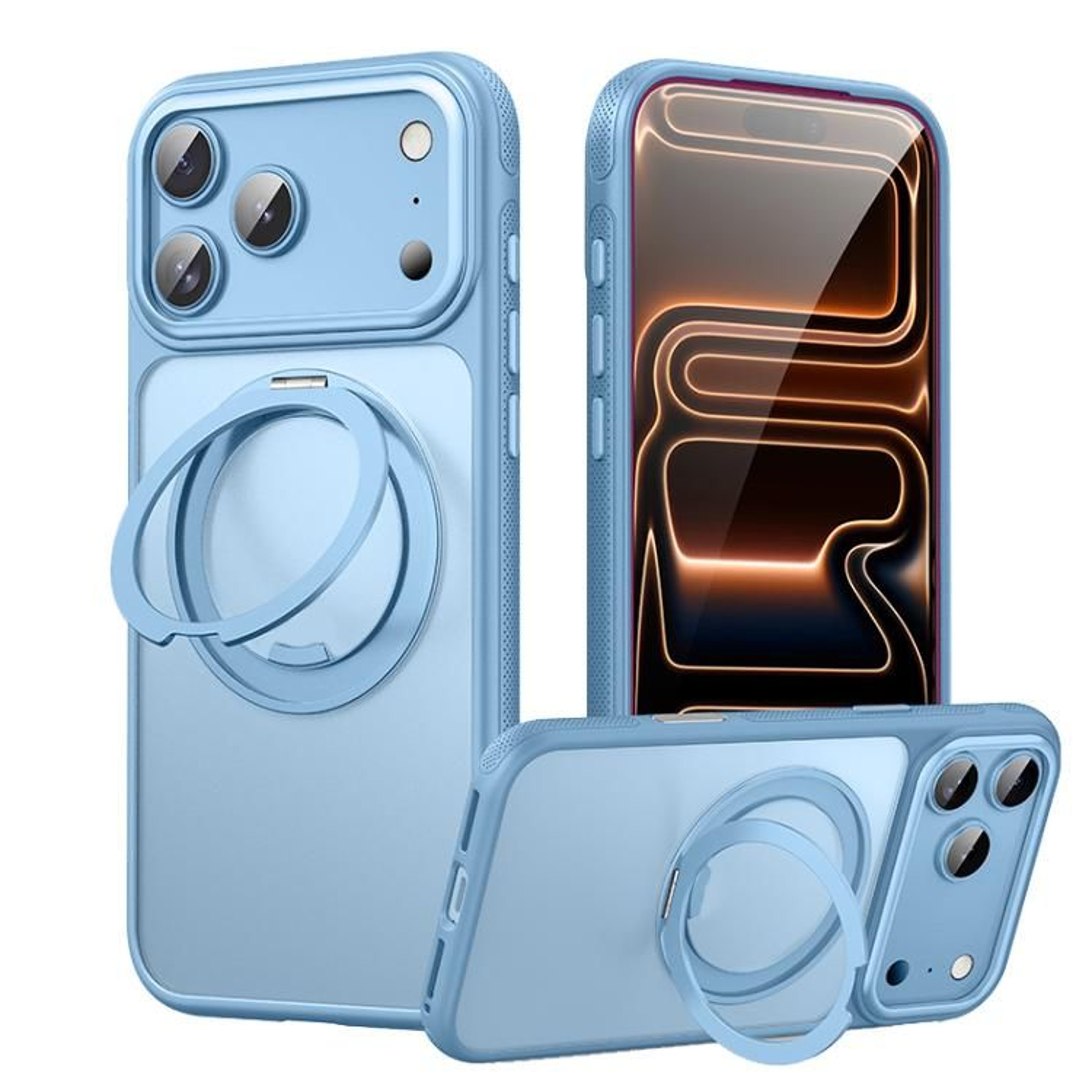 MagSafe Phone Case With 360 Degree Rotating Ring Holder For IPhone 18 Pro Max 9