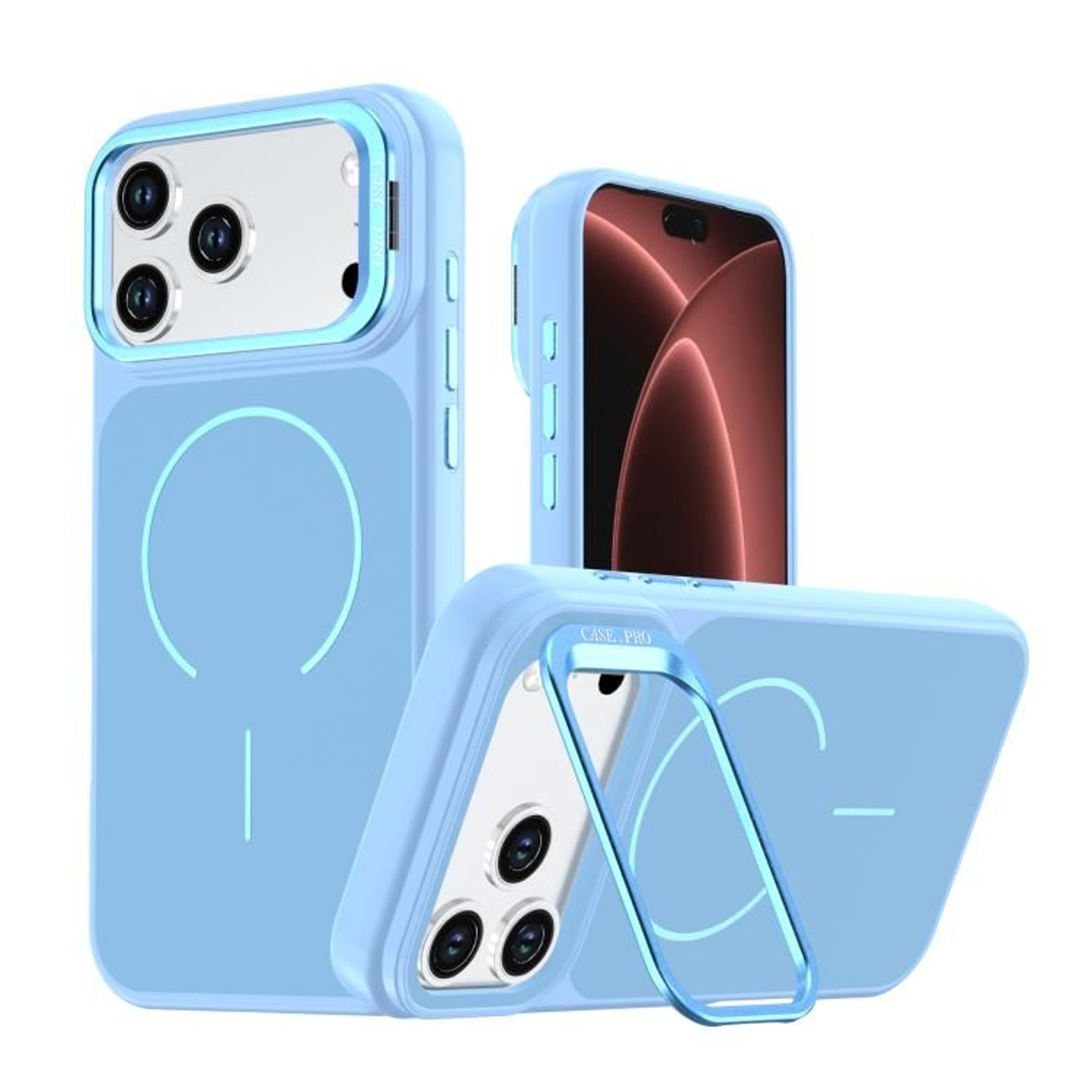 Bright Color Contrast Phone Case With Magsafe And Camera Bracket For IPhone 18 Pro Max 11