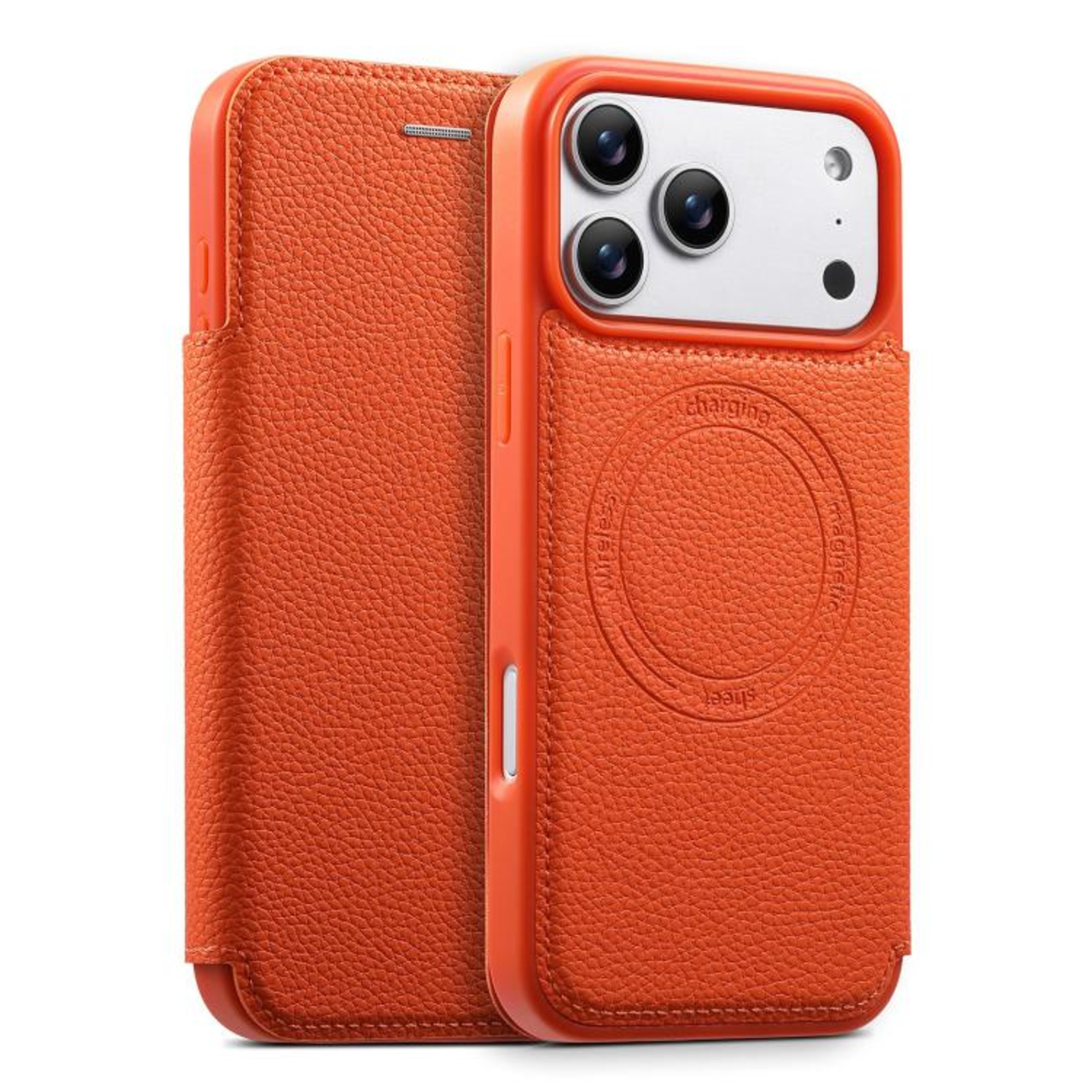 IPhone 18 Pro UltraThin Vegan Leather Magnetic Case With Card Holder 7